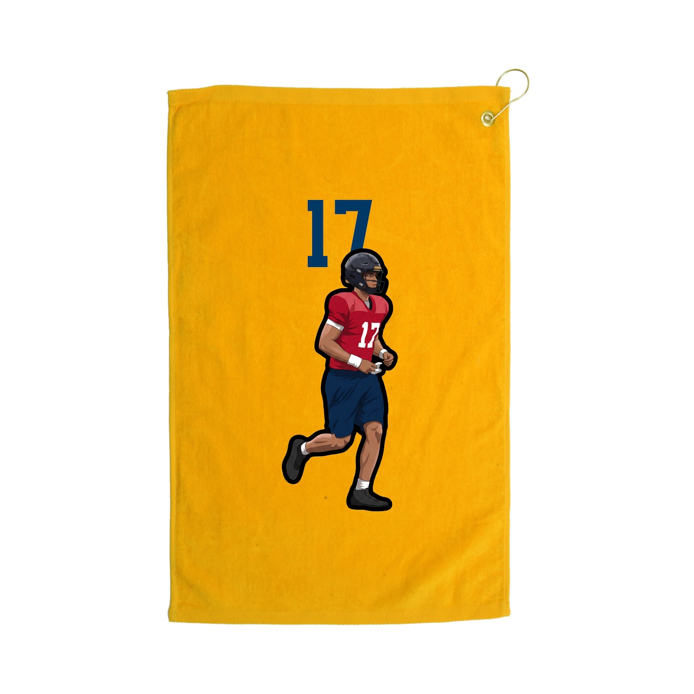 Golf Towel — Number Top in Gold