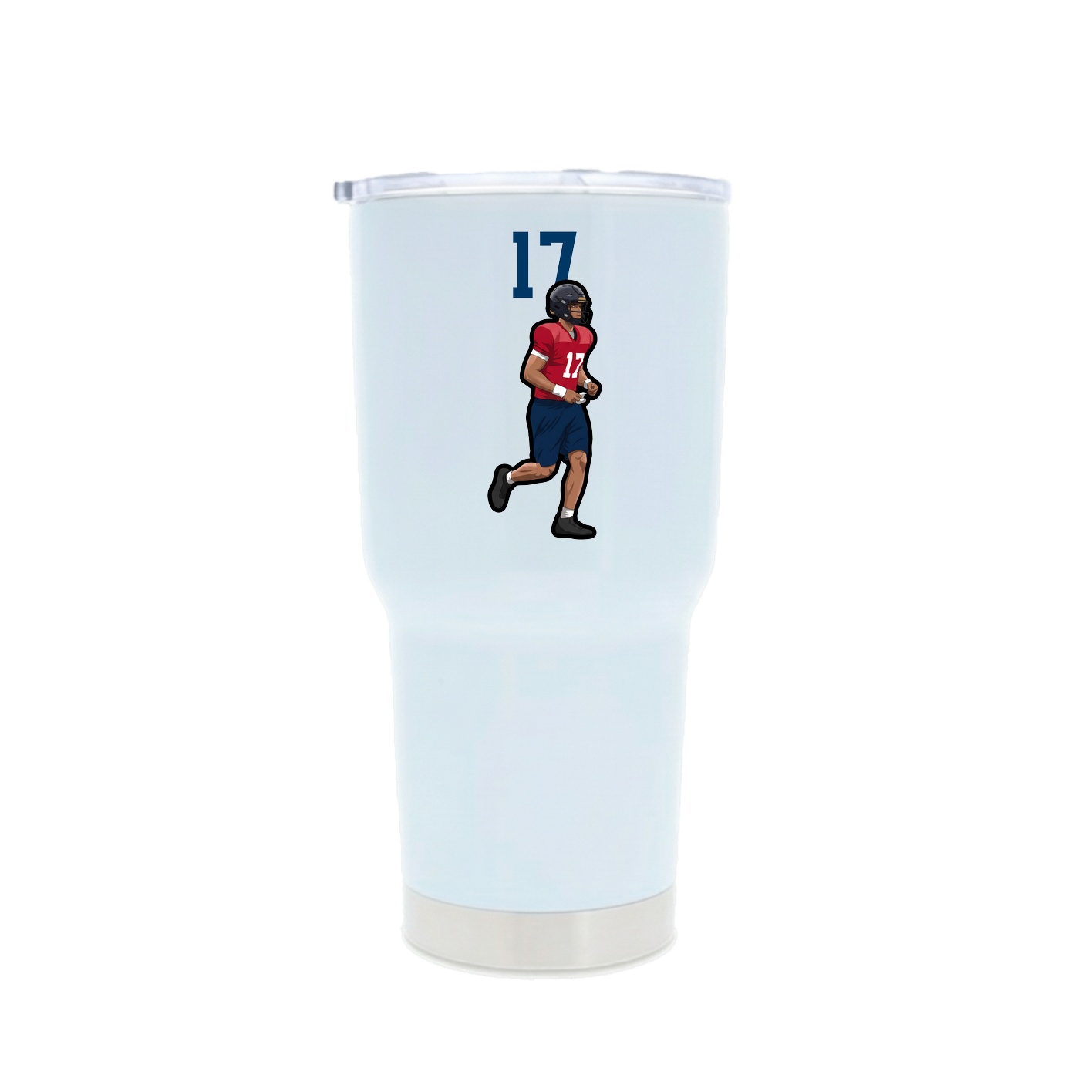 30oz Stainless Steel Tumbler — Number Top in White