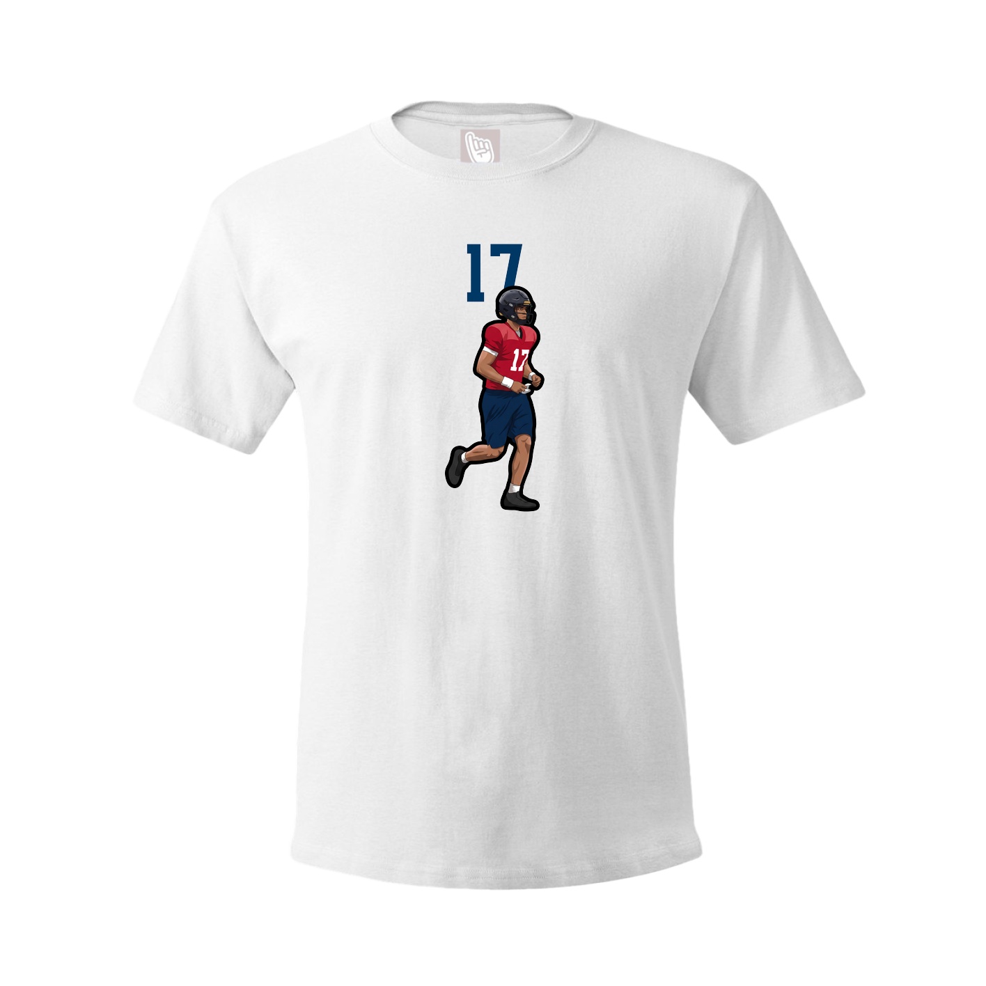 Youth Tee — Number Top in White