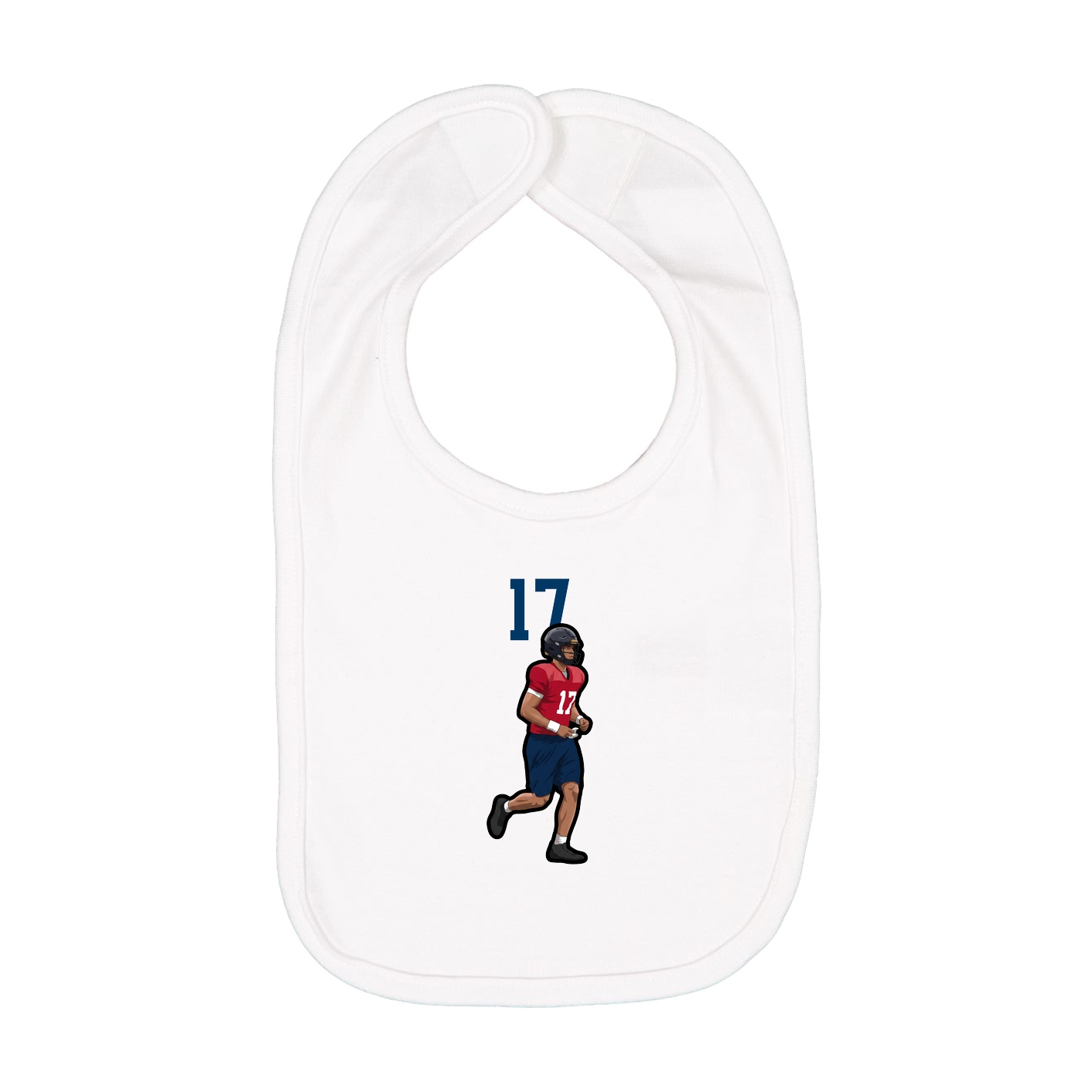 Infant Bib — Number Top in White