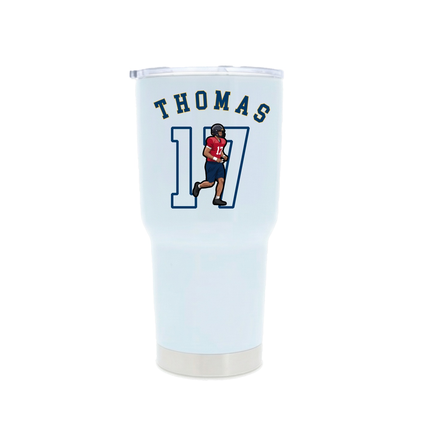30oz Stainless Steel Tumbler — Shirsey Arch in White
