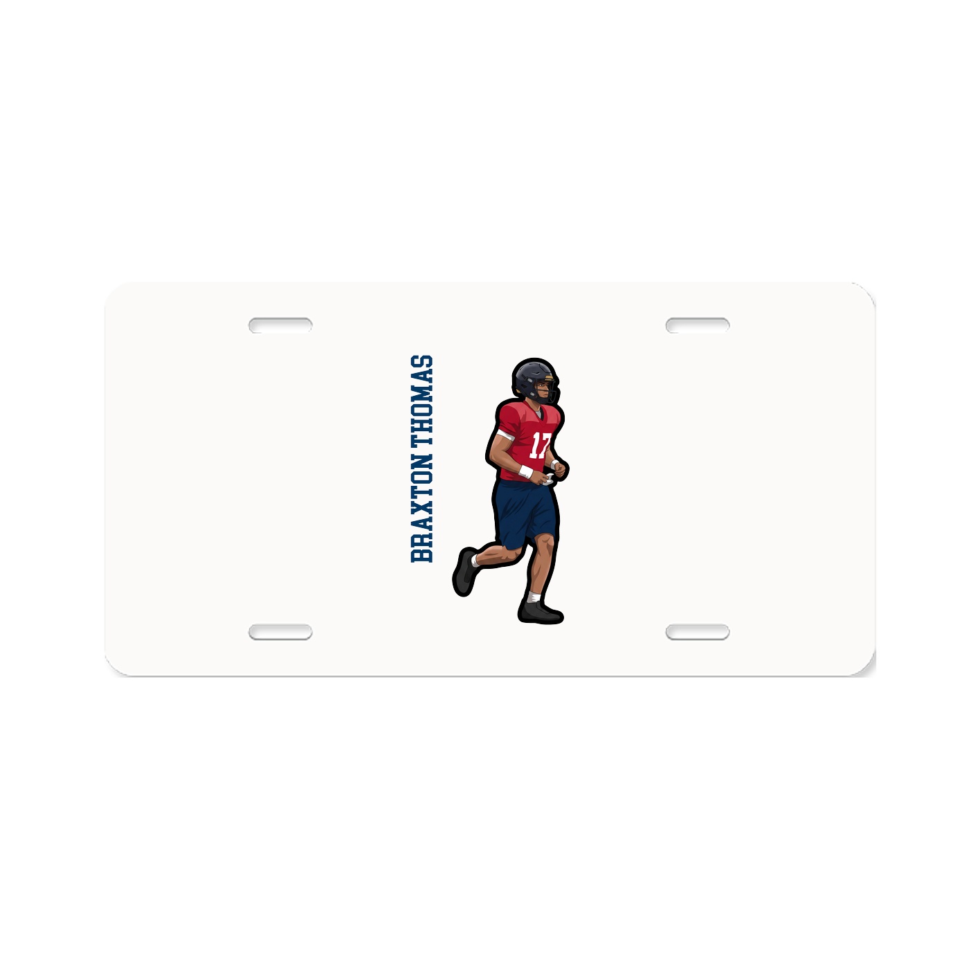 License Plate — Name Vertical in Classic