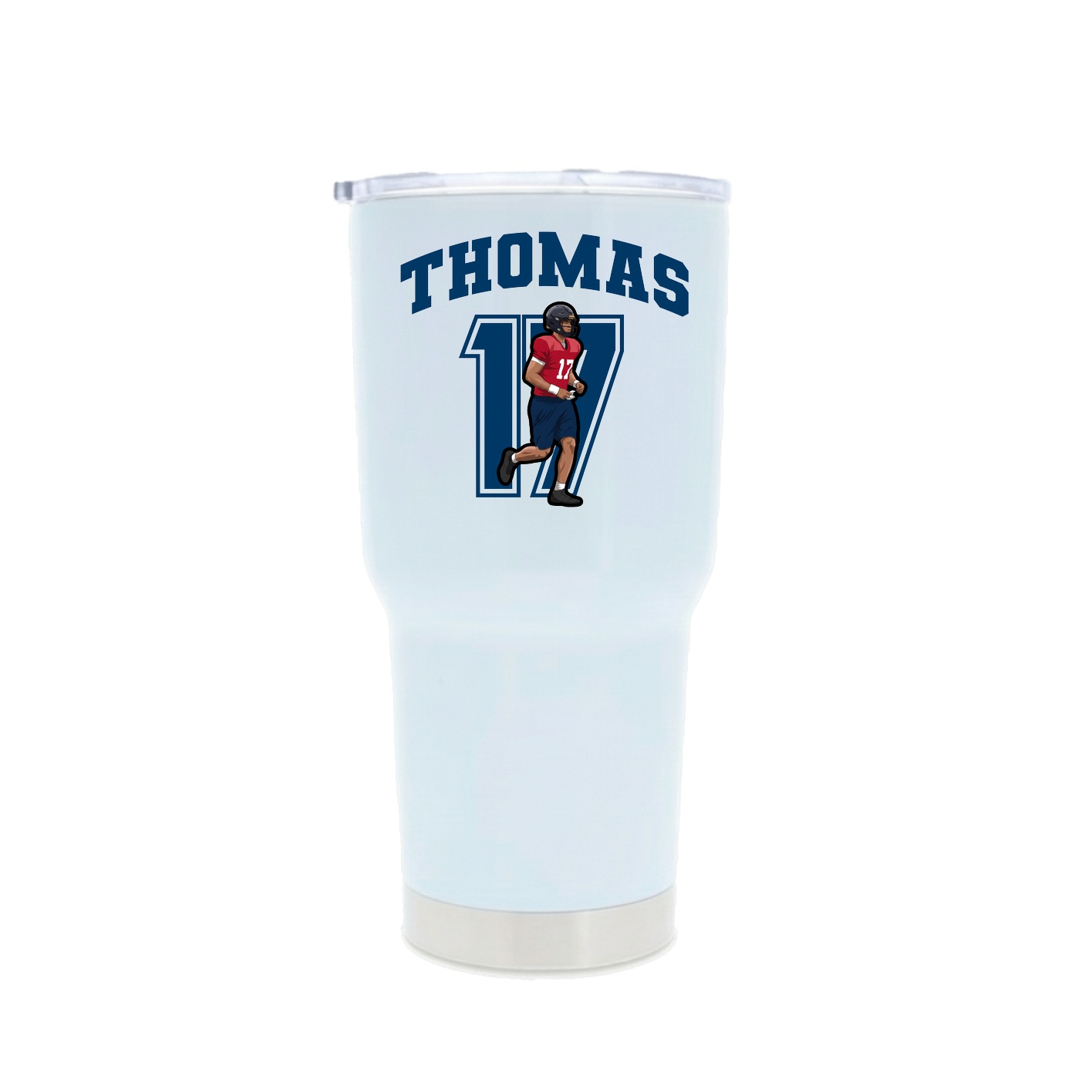 30oz Stainless Steel Tumbler — Number in White