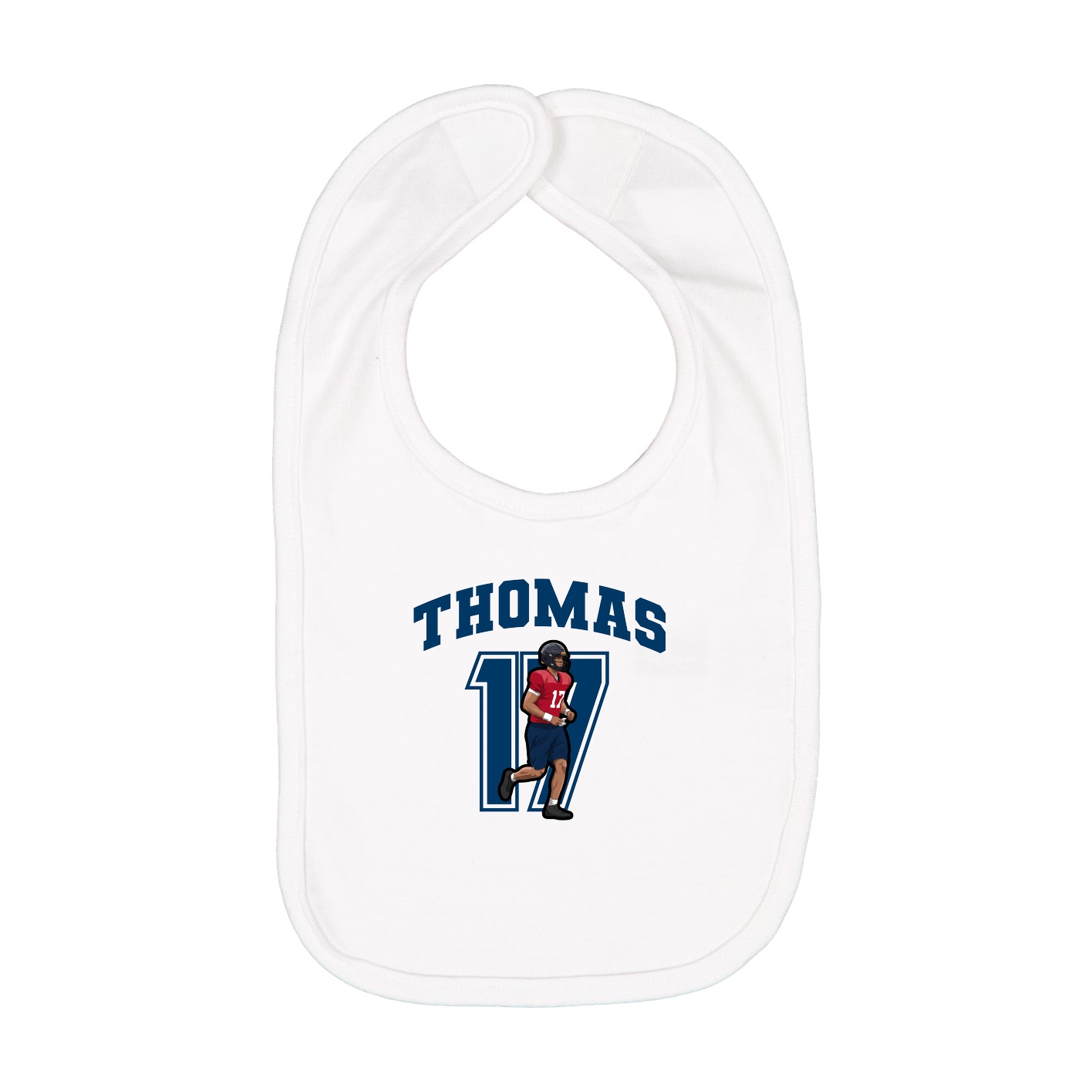 Infant Bib — Number in White