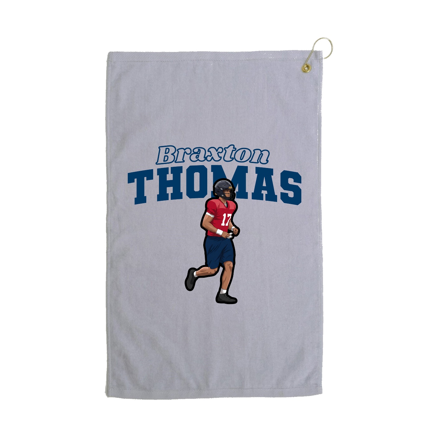 Golf Towel — Name Arch in Grey