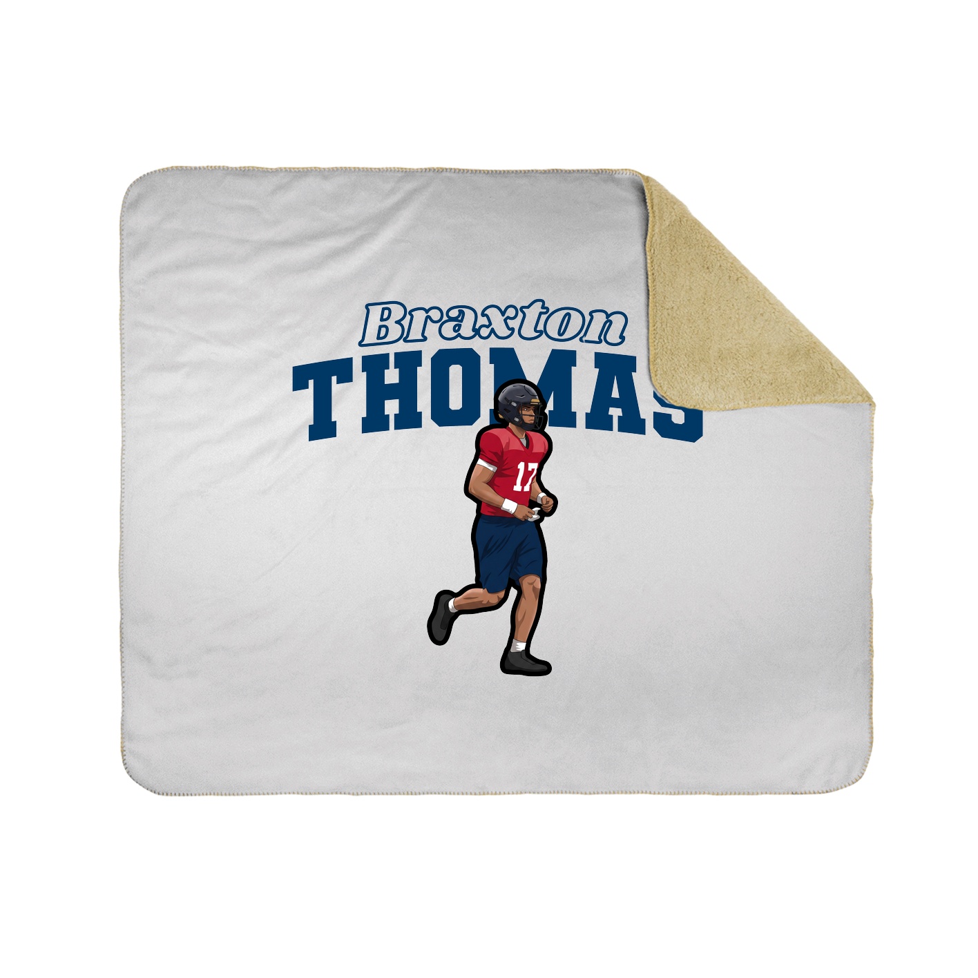 Throw Blanket — Name Arch in White