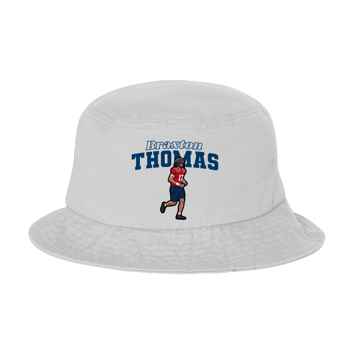 Bucket Cap — Name Arch in White