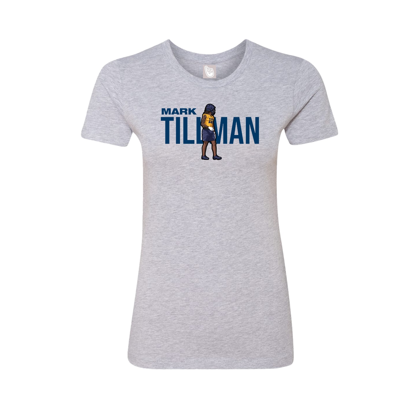 Fitted Women's Tee — Player Name in Grey