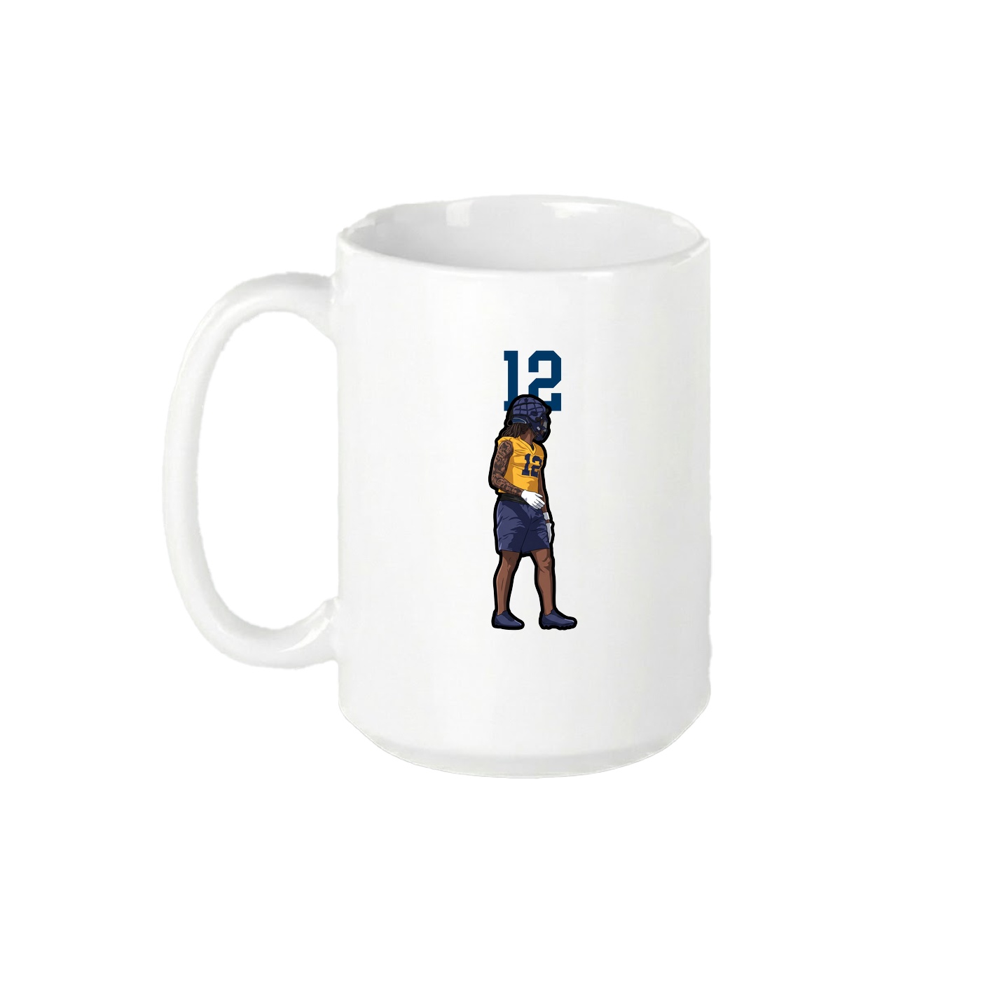 15oz Coffee Mug — Number Top in White