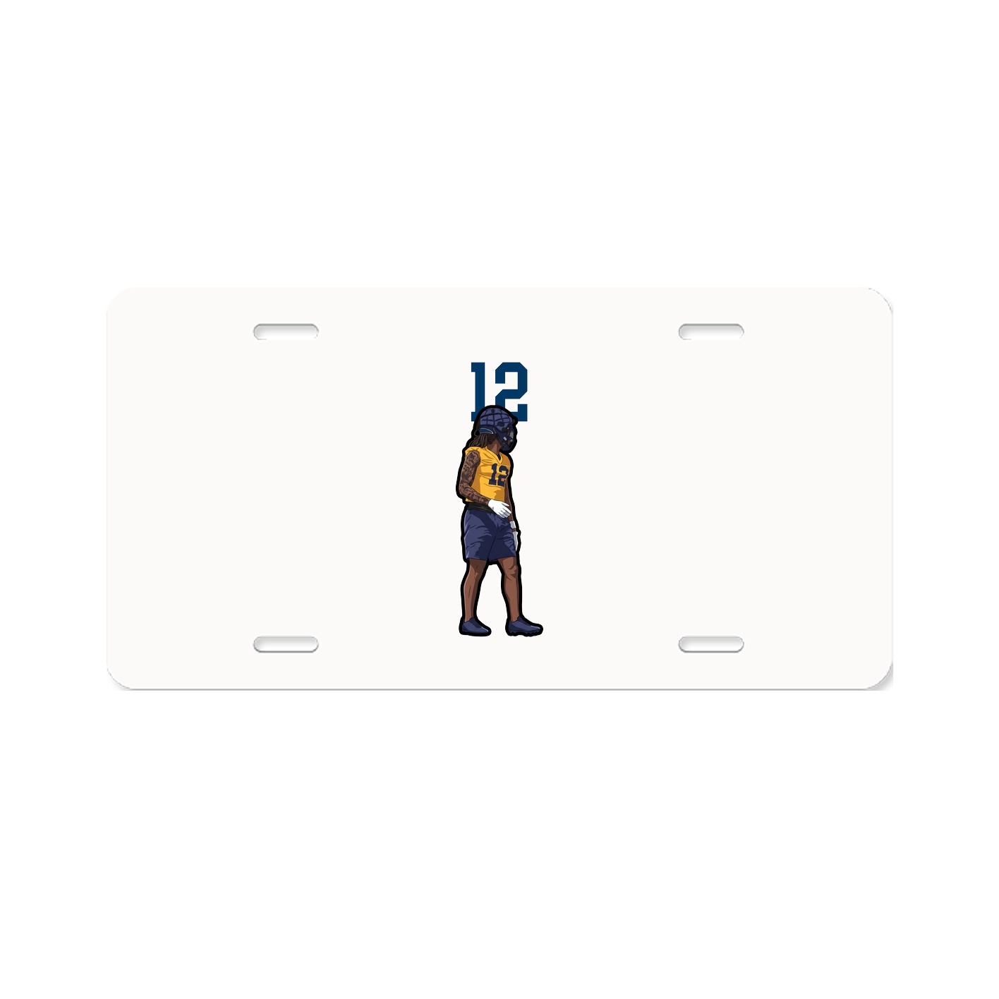 License Plate — Number Top in Classic