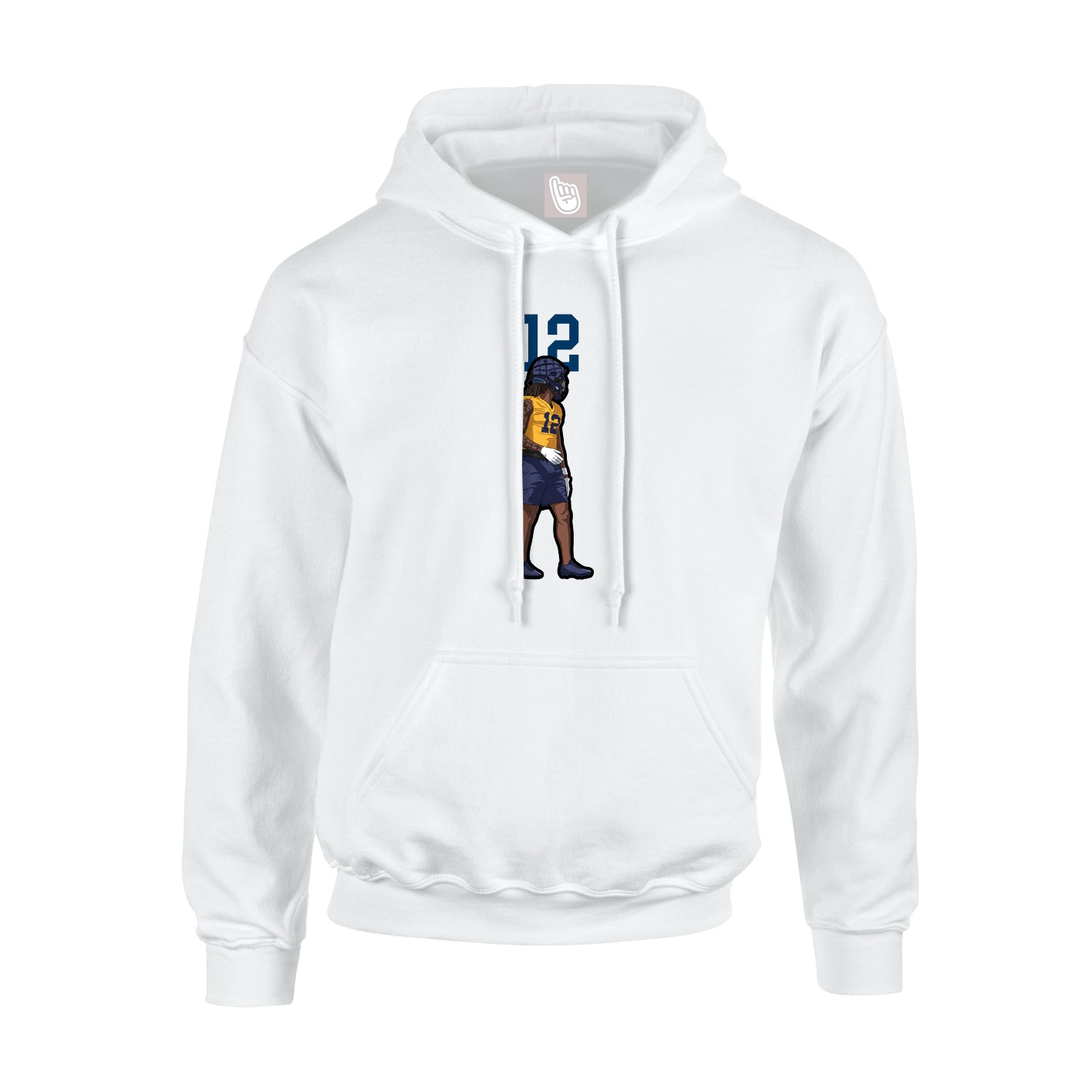 Hoodie — Number Top in White