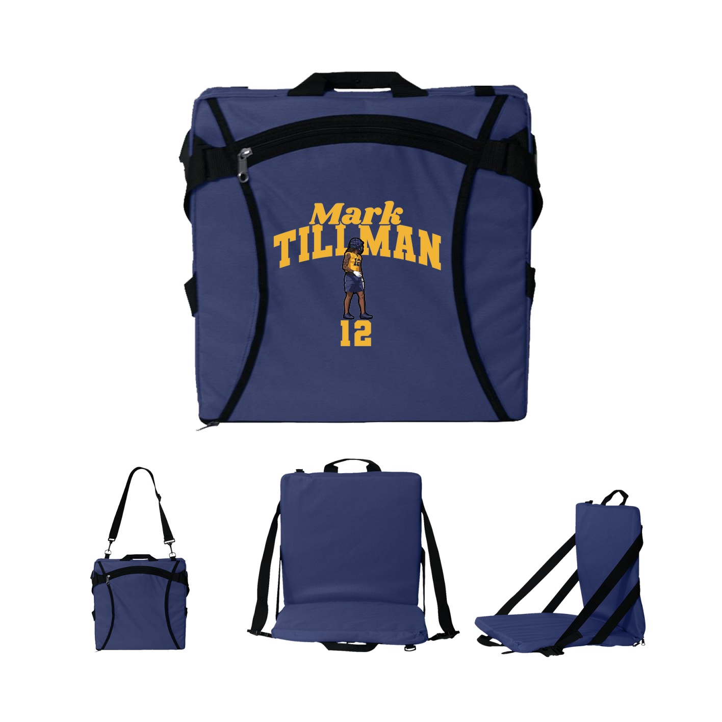 Folding Stadium Seat — Signature Arch in Navy