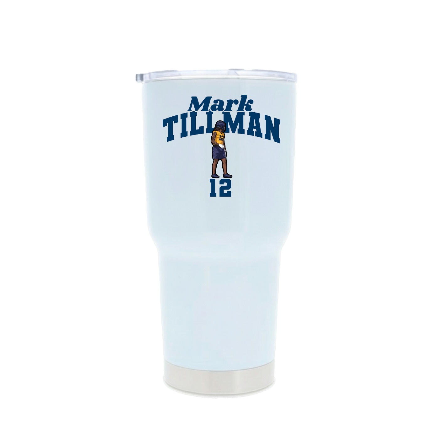 30oz Stainless Steel Tumbler — Signature Arch in White