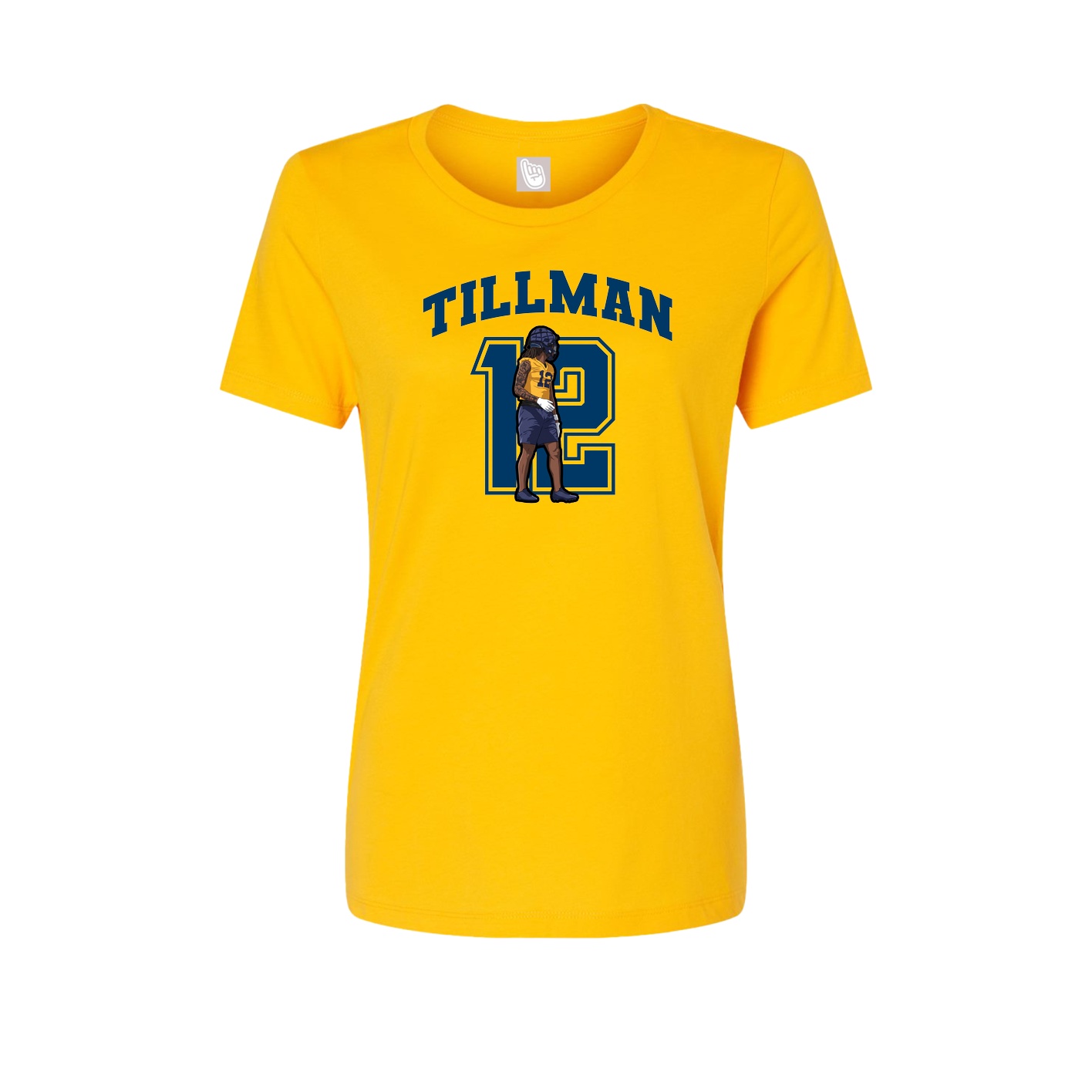 Fitted Women's Tee — Number in Gold