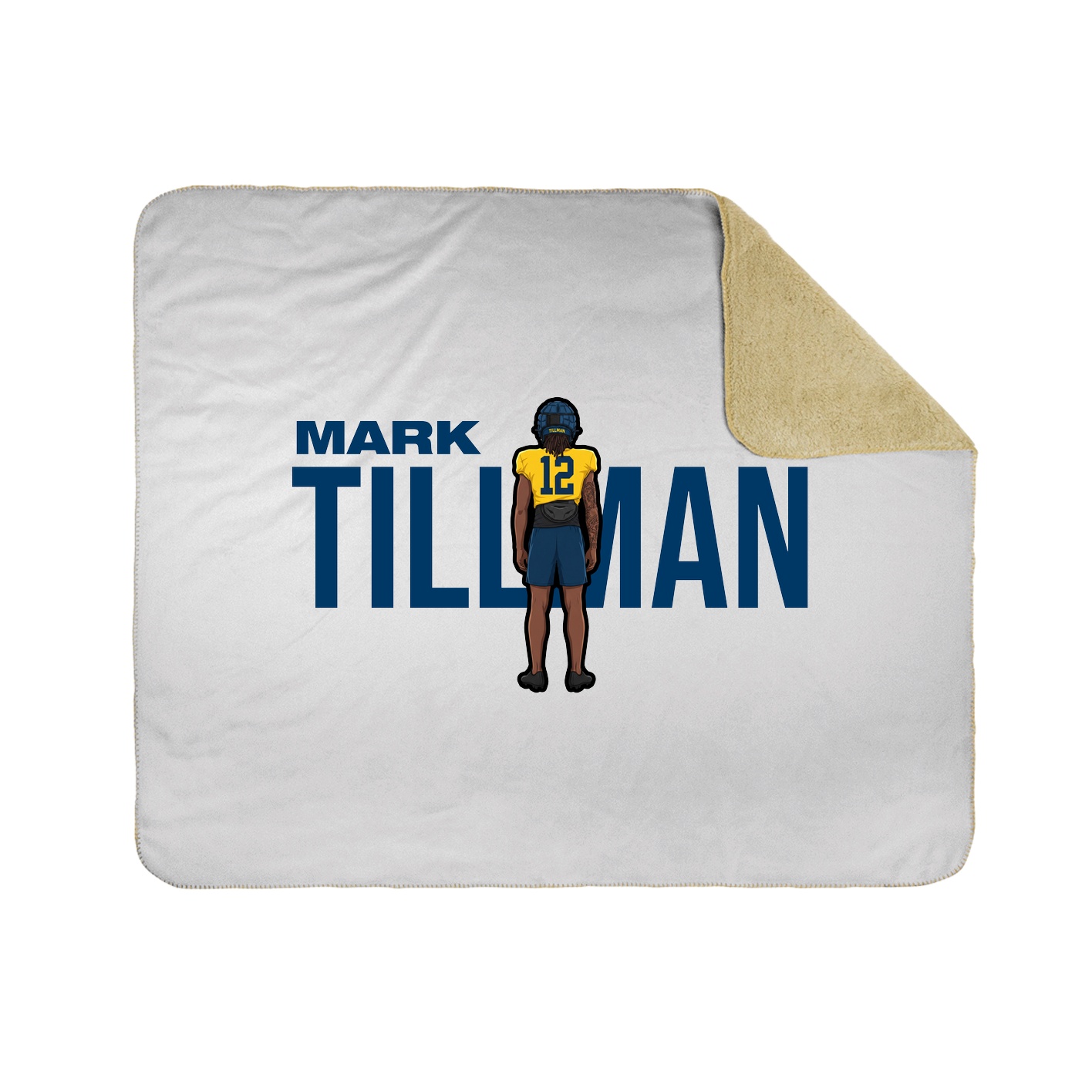 Throw Blanket — Player Name in White