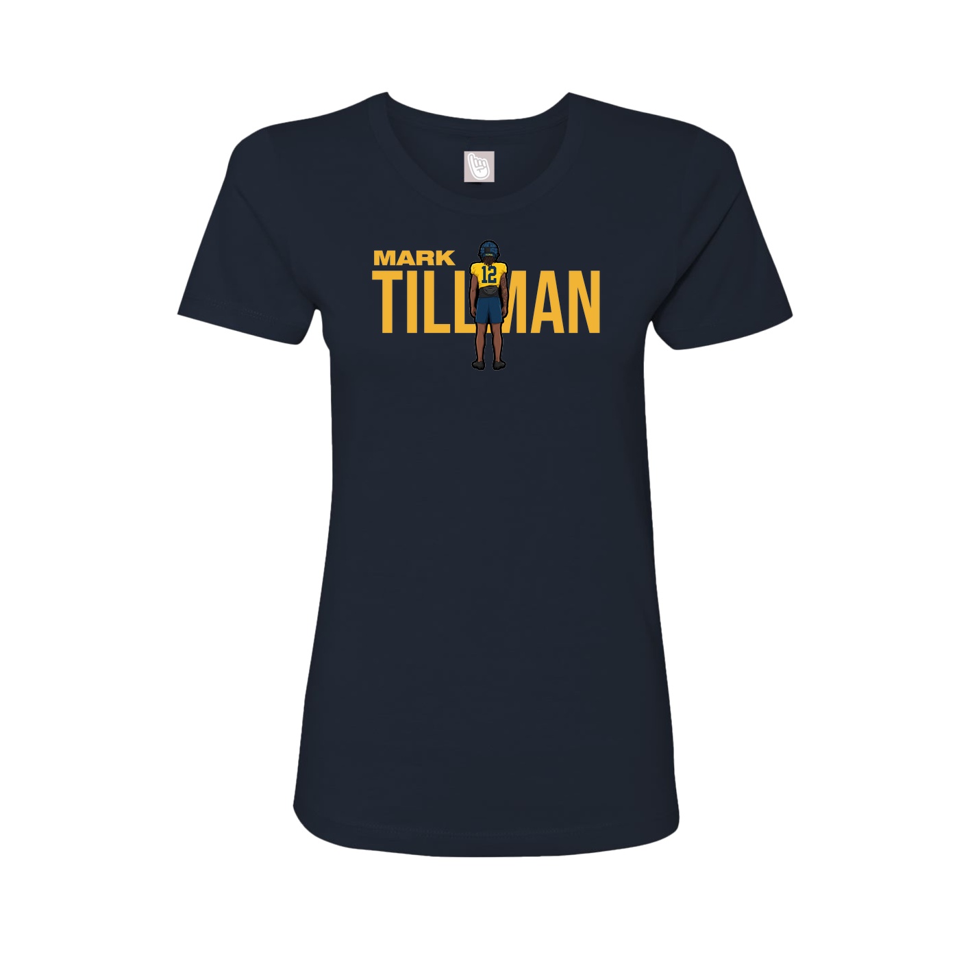 Fitted Women's Tee — Player Name in Navy