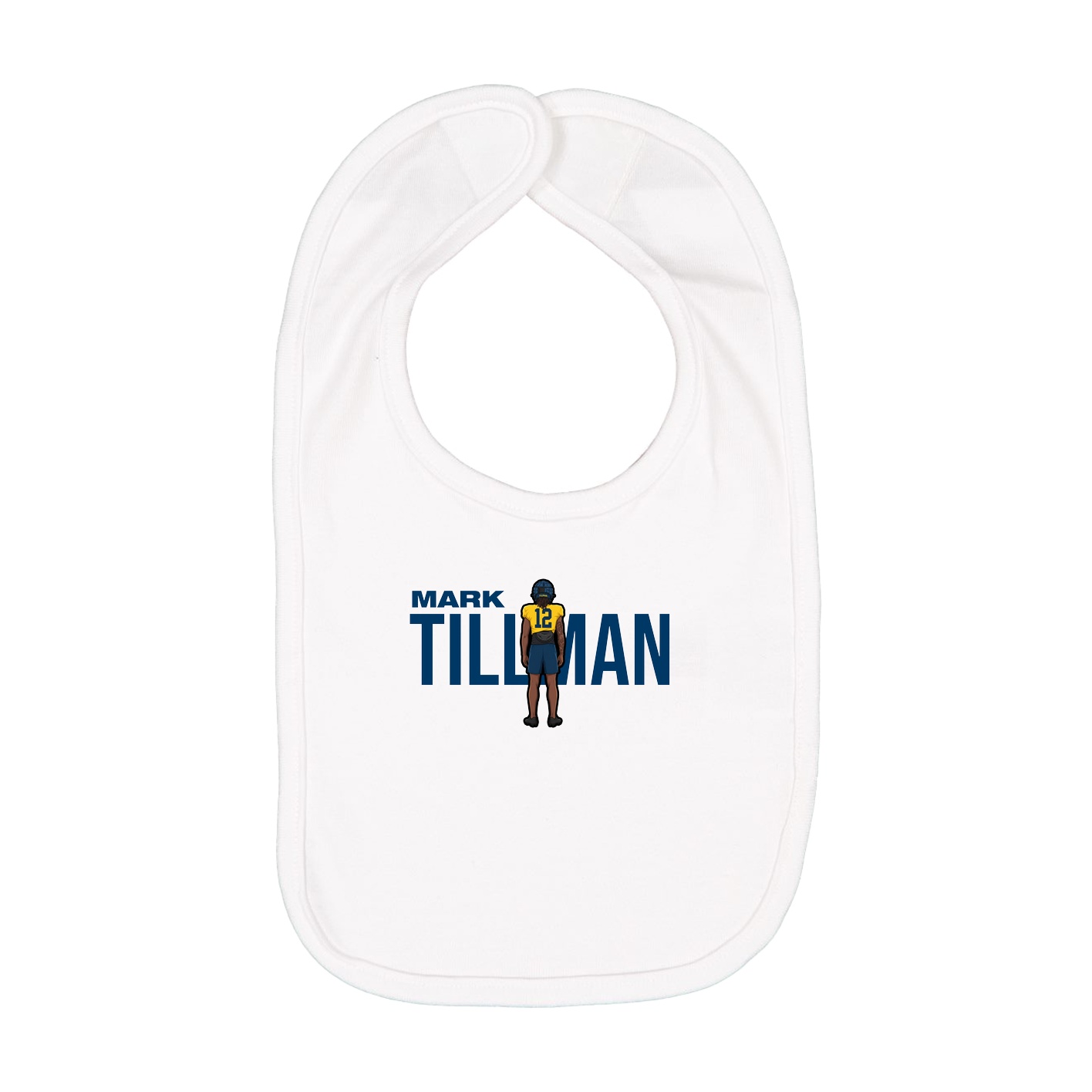 Infant Bib — Player Name in White