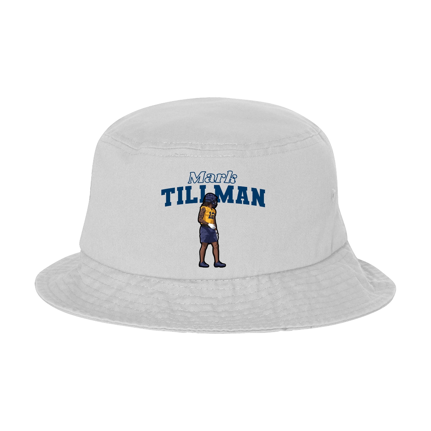 Bucket Cap — Name Arch in White