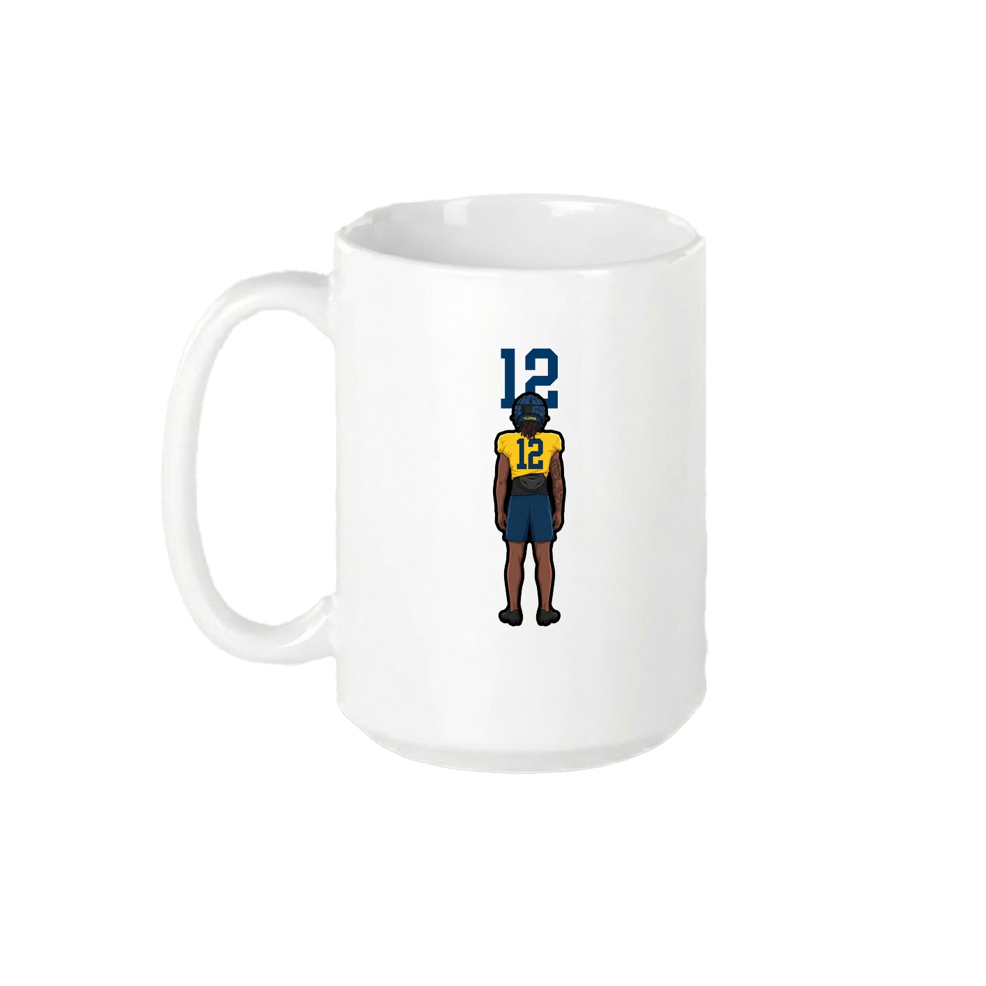 15oz Coffee Mug — Number Top in White