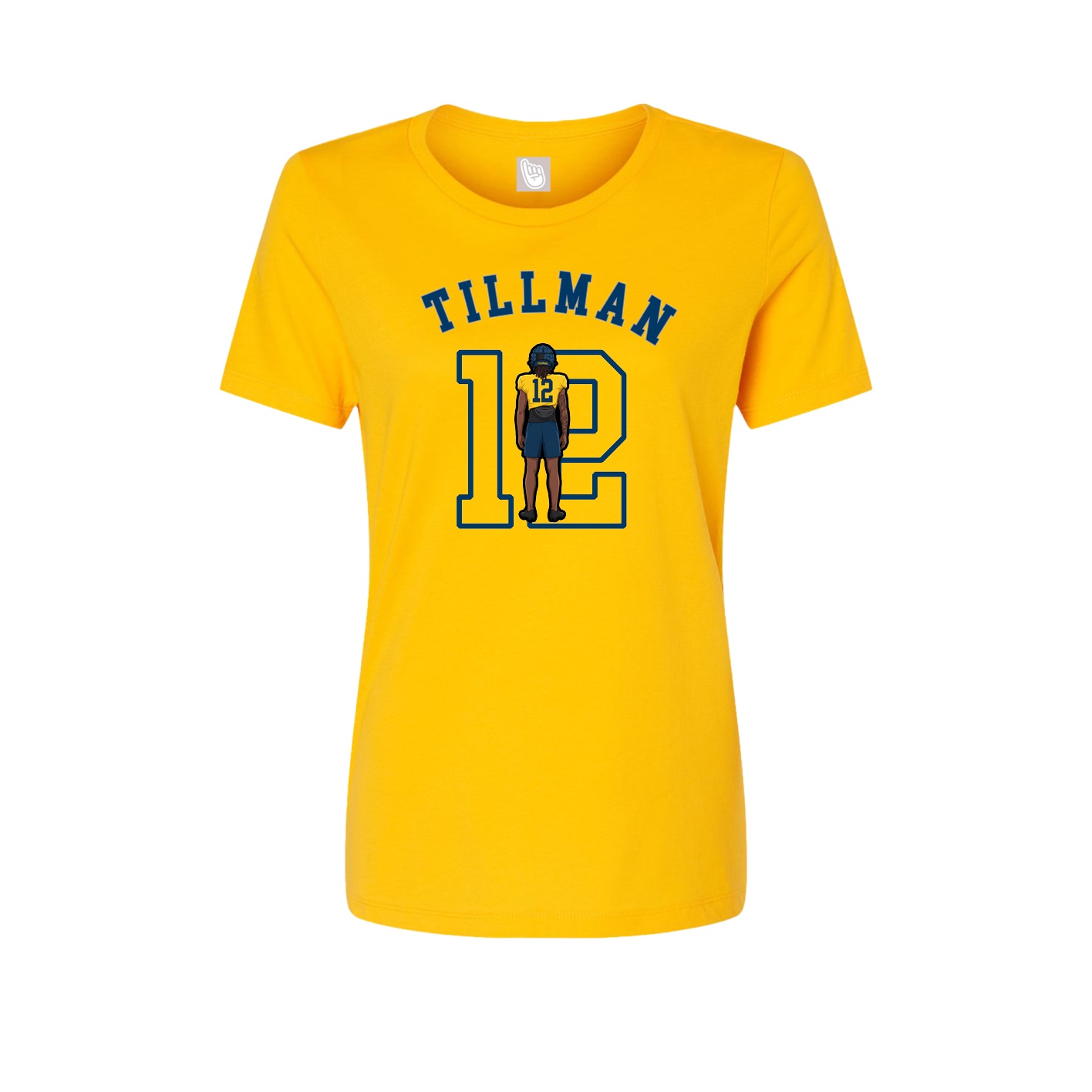 Fitted Women's Tee — Shirsey Arch in Gold
