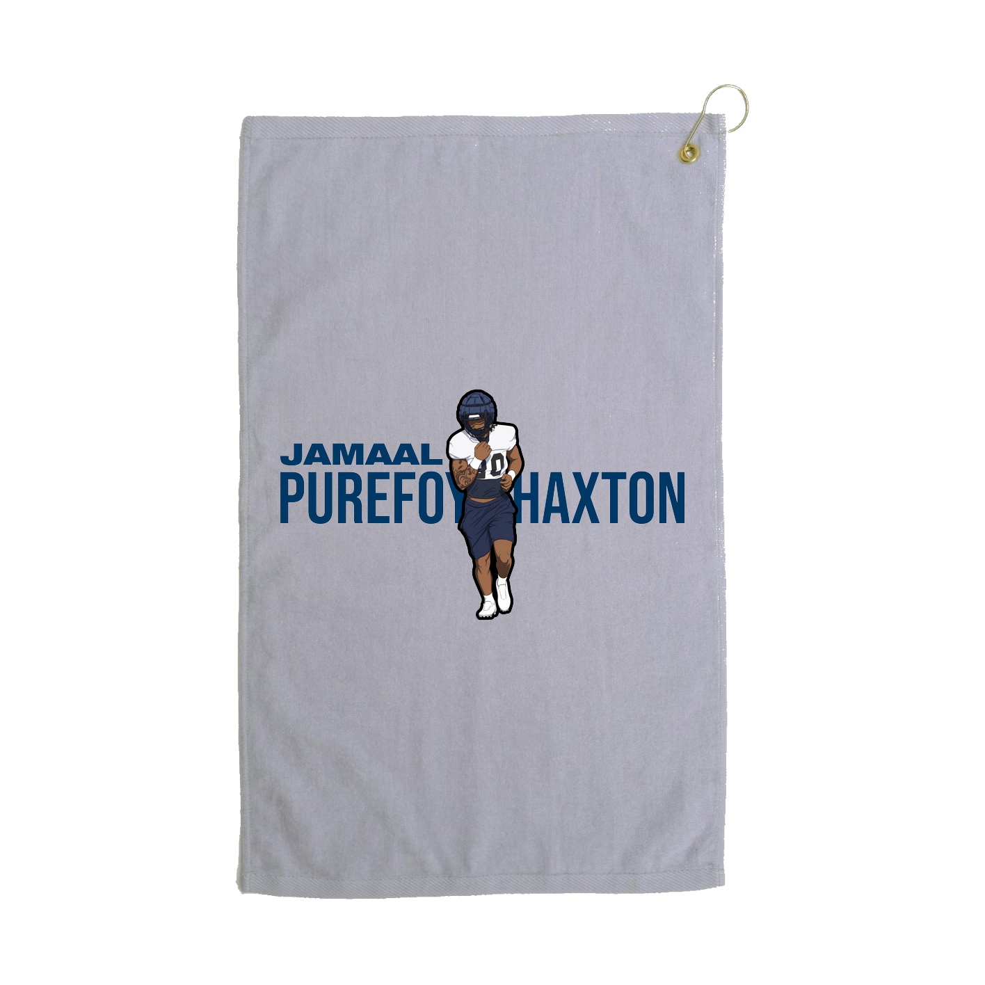 Golf Towel — Player Name in Grey