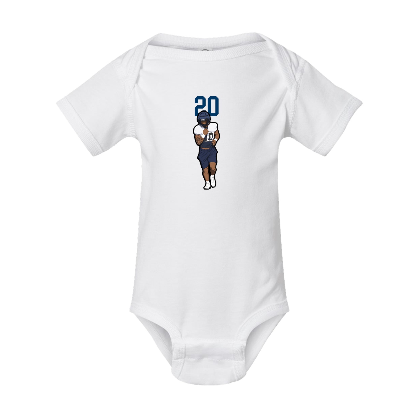 Baby Onesie — Number Top in White