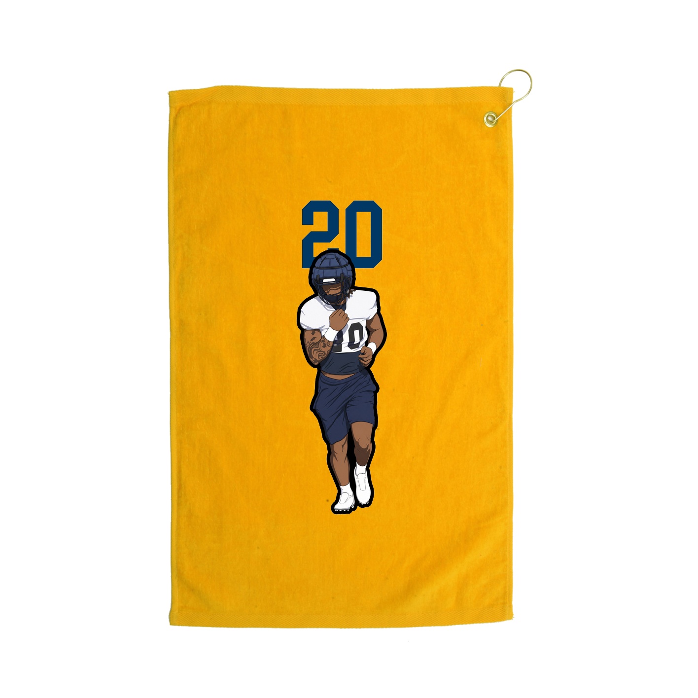 Golf Towel — Number Top in Gold