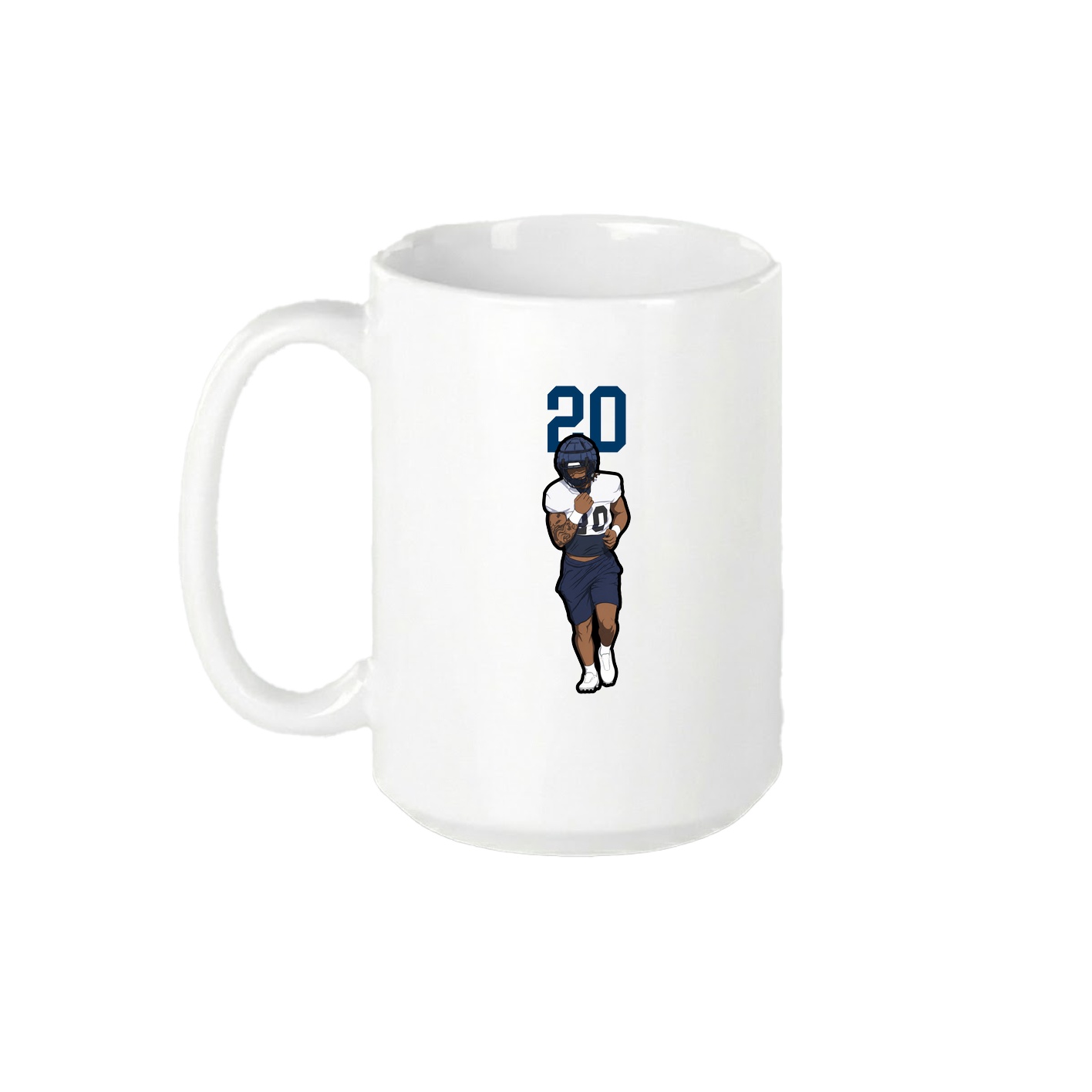 15oz Coffee Mug — Number Top in White