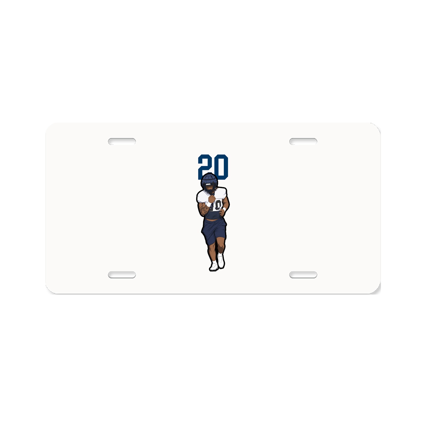 License Plate — Number Top in Classic
