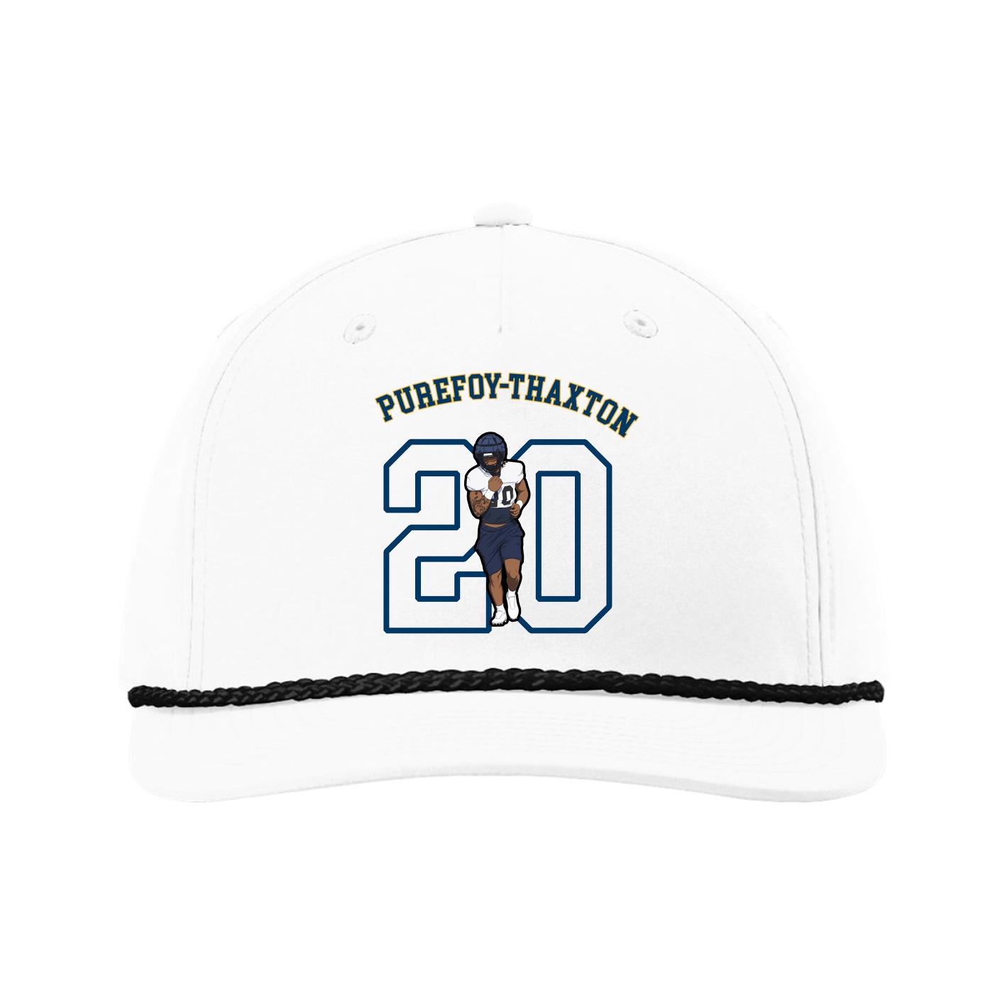 Five-Panel Classic Rope Cap — Shirsey Arch in White