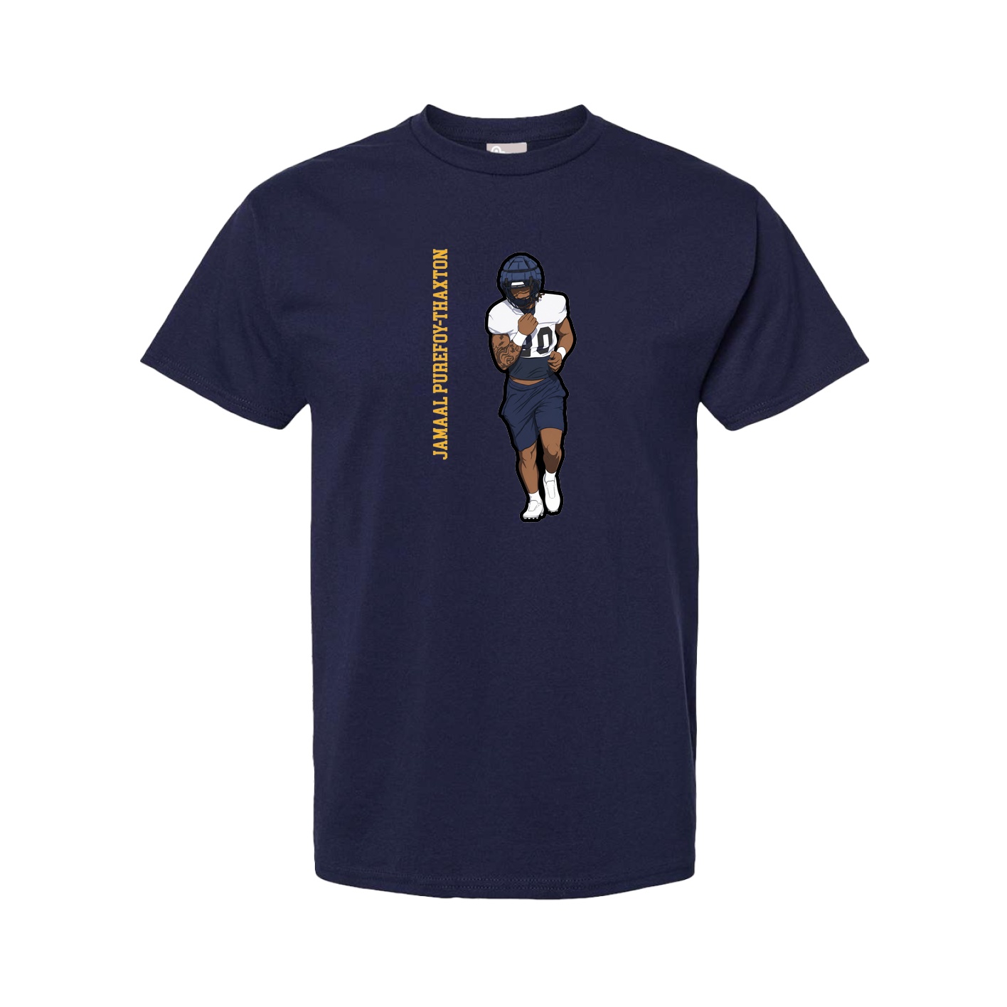 Youth Tee — Name Vertical in Navy