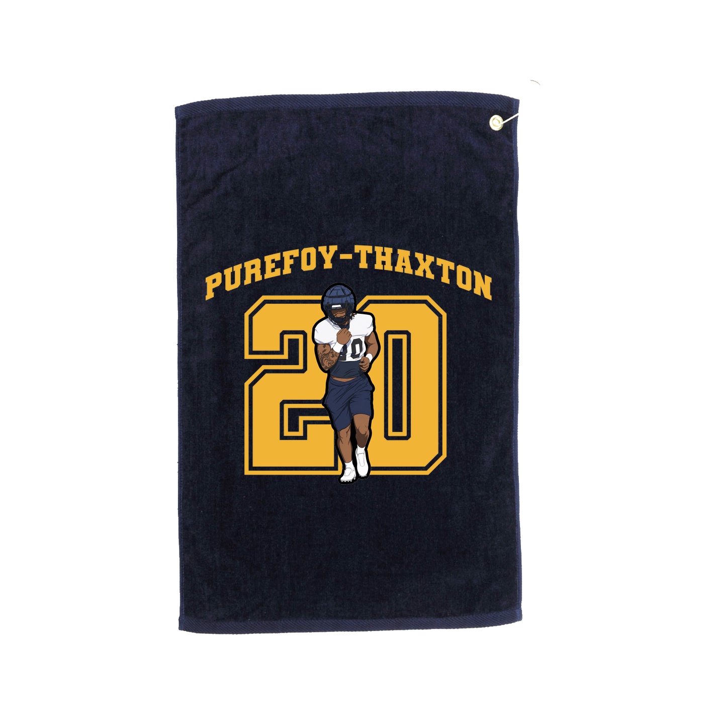 Golf Towel — Number in Navy