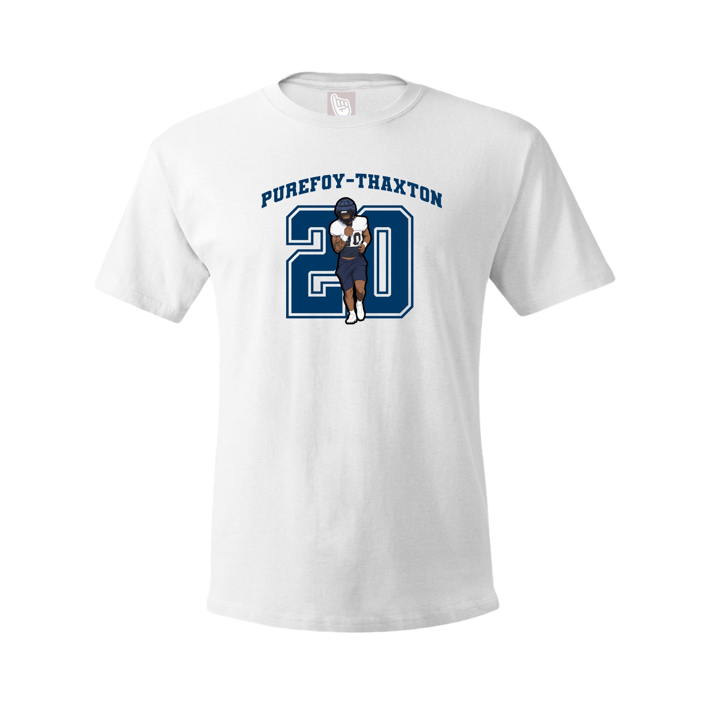 Youth Tee — Number in White
