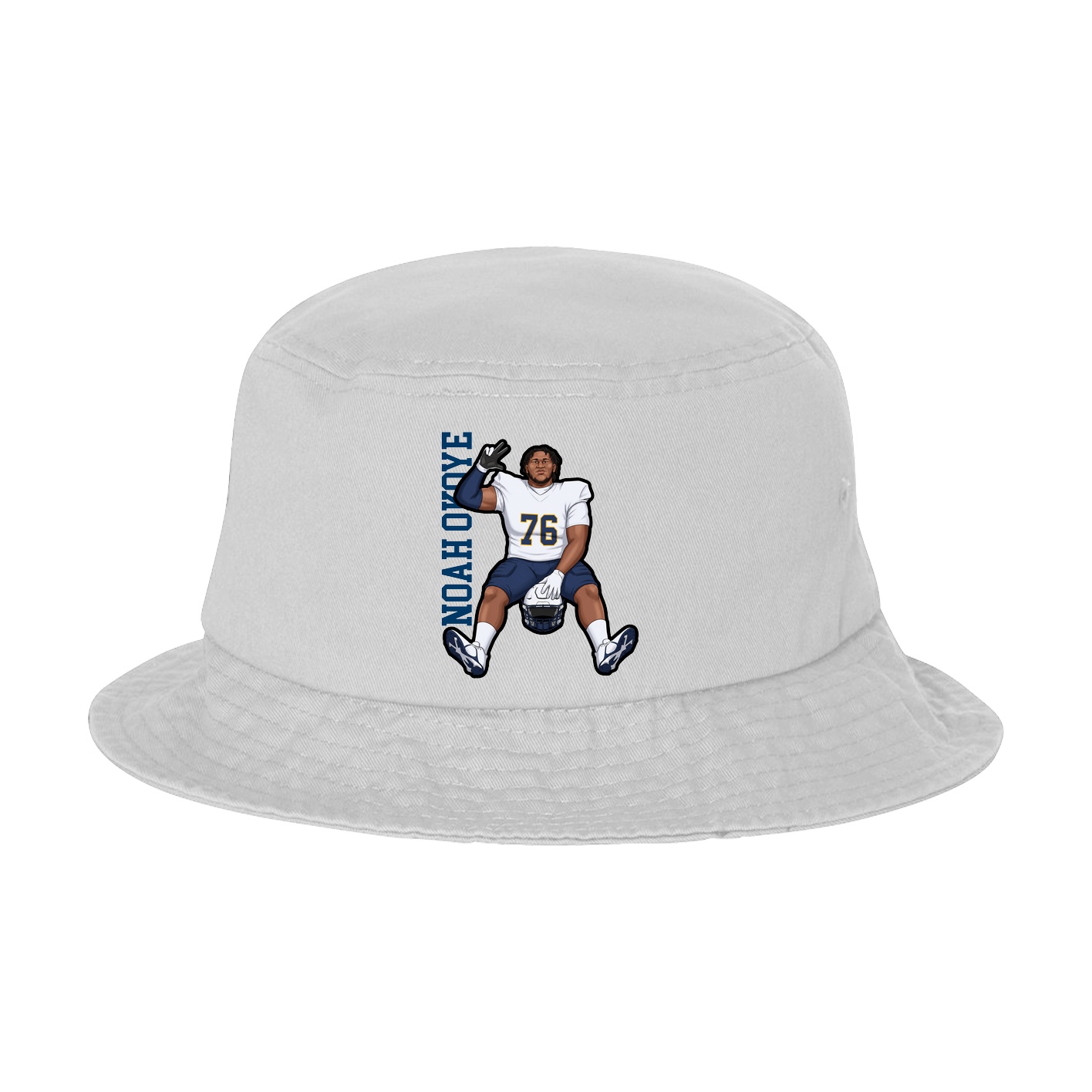 Bucket Cap — Name Vertical in White