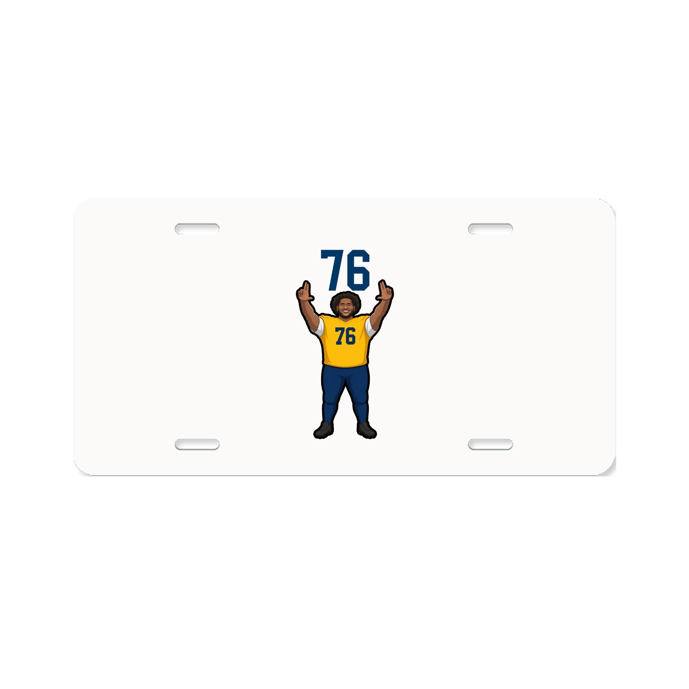 License Plate — Number Top in Classic
