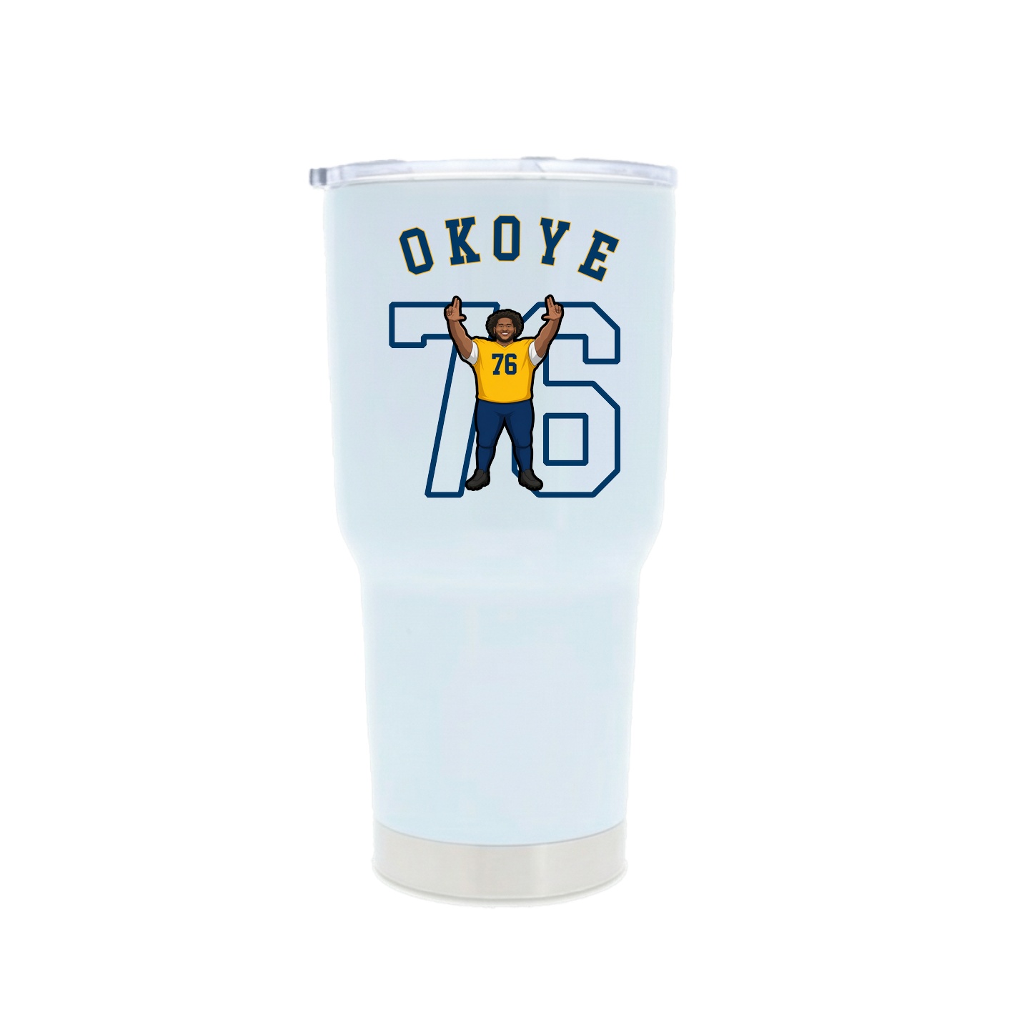 30oz Stainless Steel Tumbler — Shirsey Arch in White