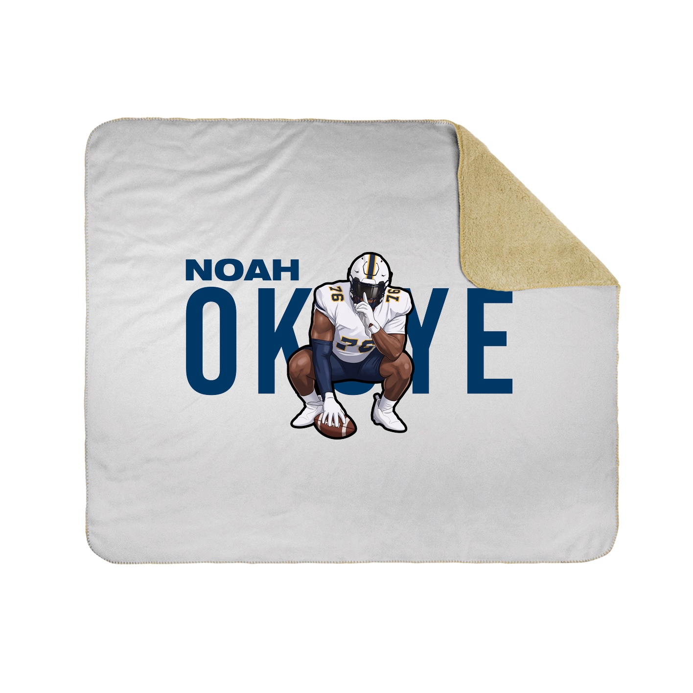 Throw Blanket — Player Name in White