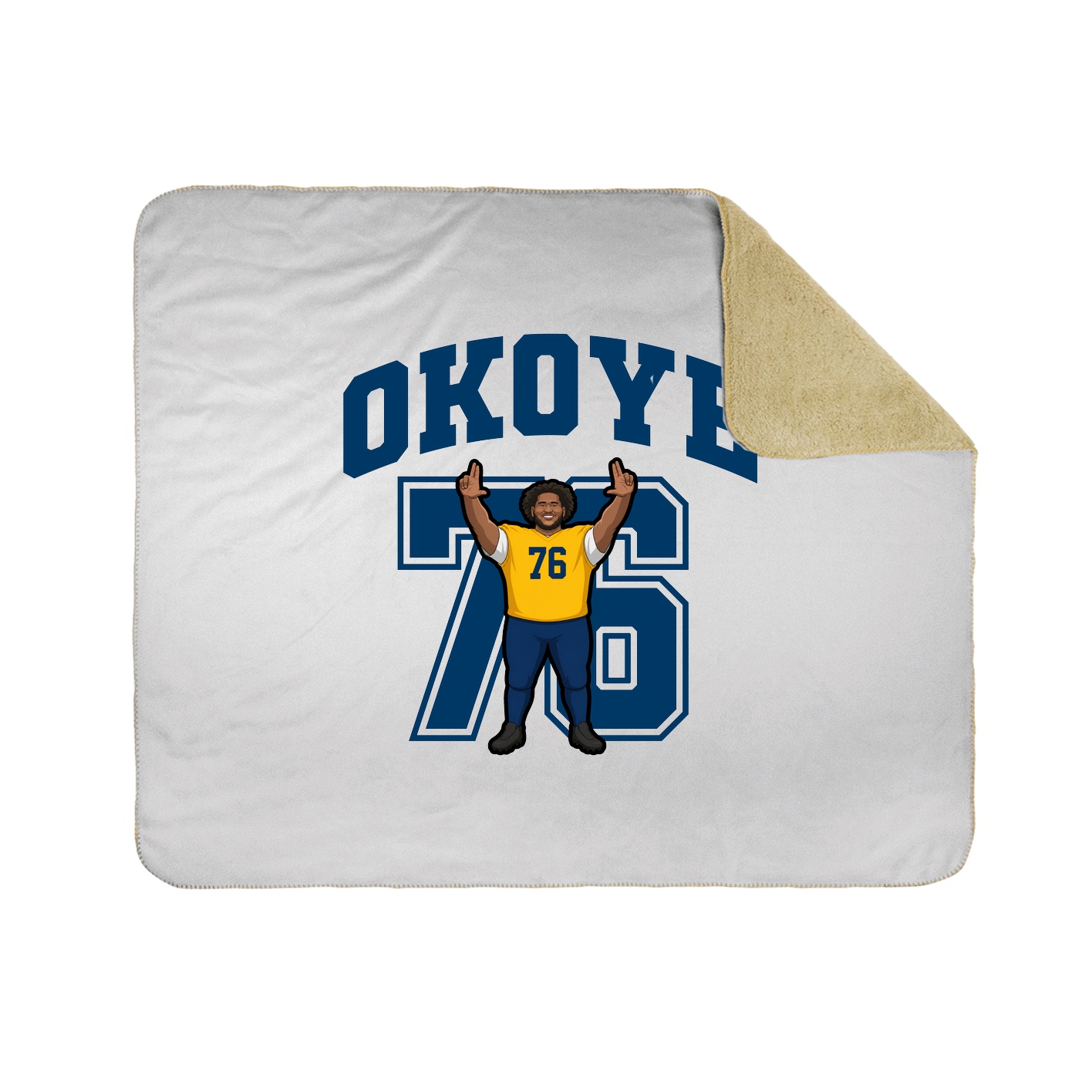 Throw Blanket — Number in White