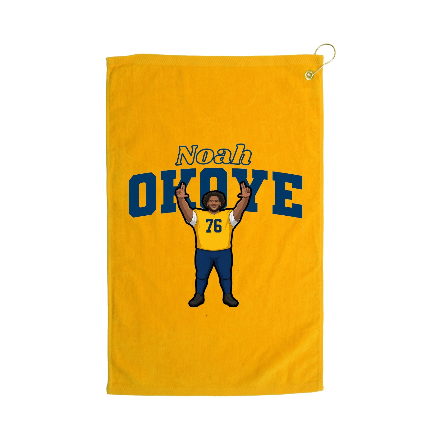 Golf Towel — Name Arch in Gold