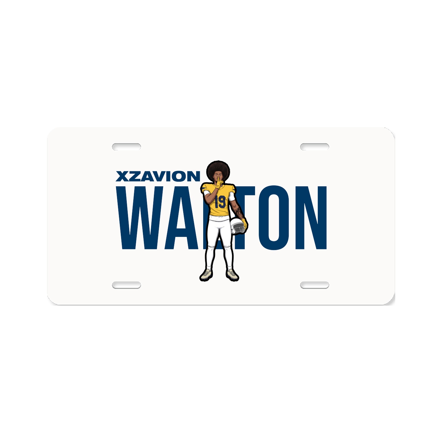 License Plate — Player Name in Classic