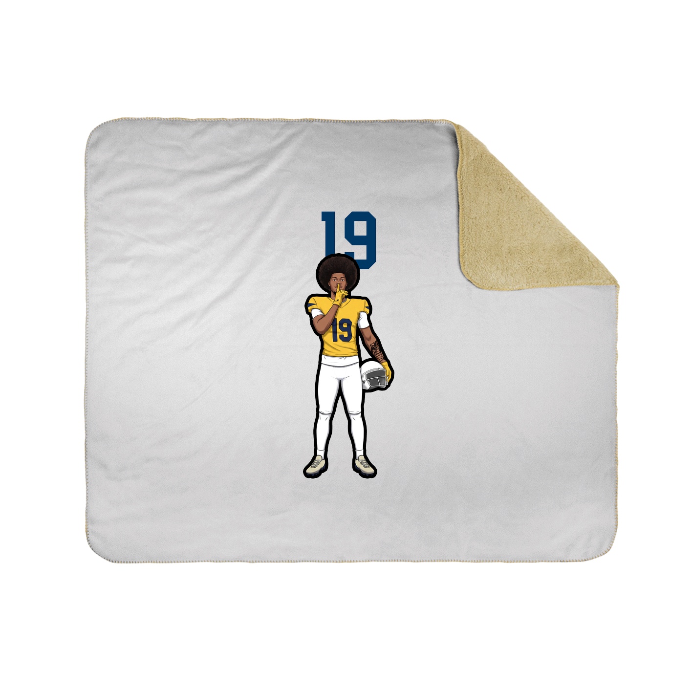 Throw Blanket — Number Top in White