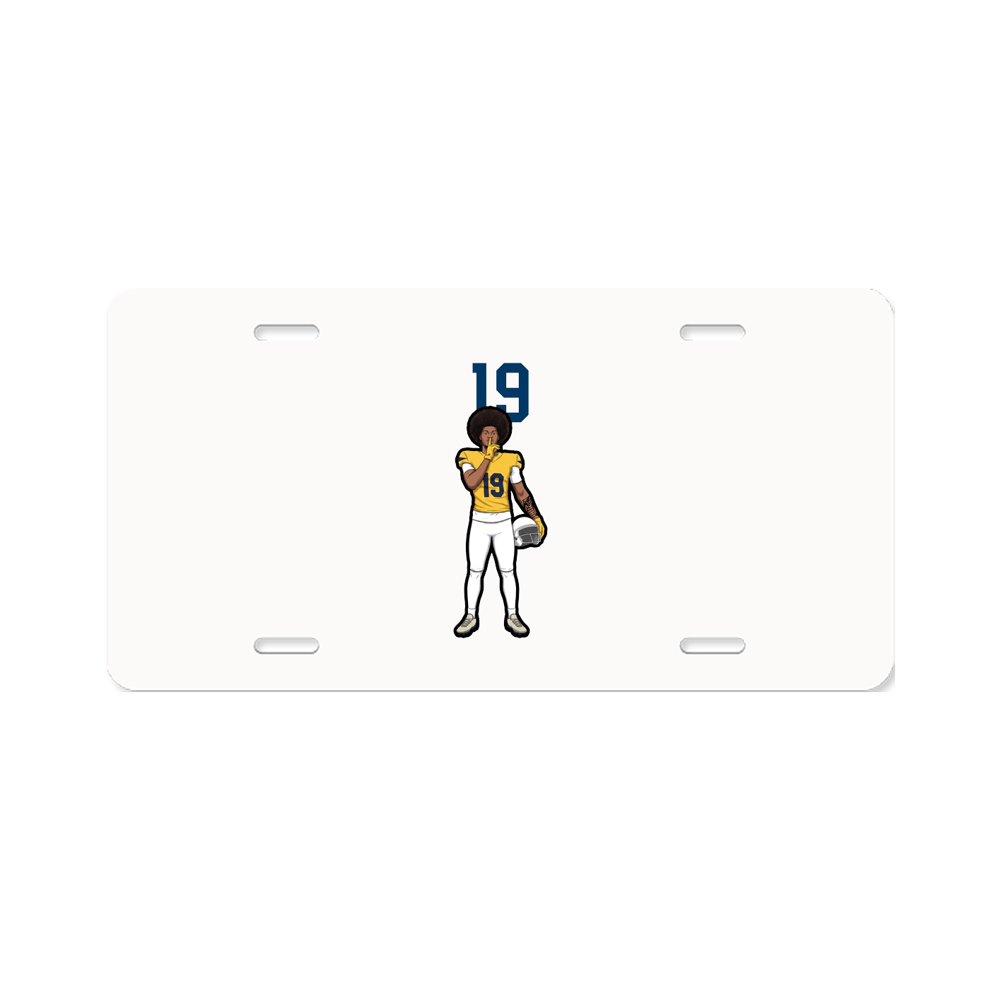 License Plate — Number Top in Classic