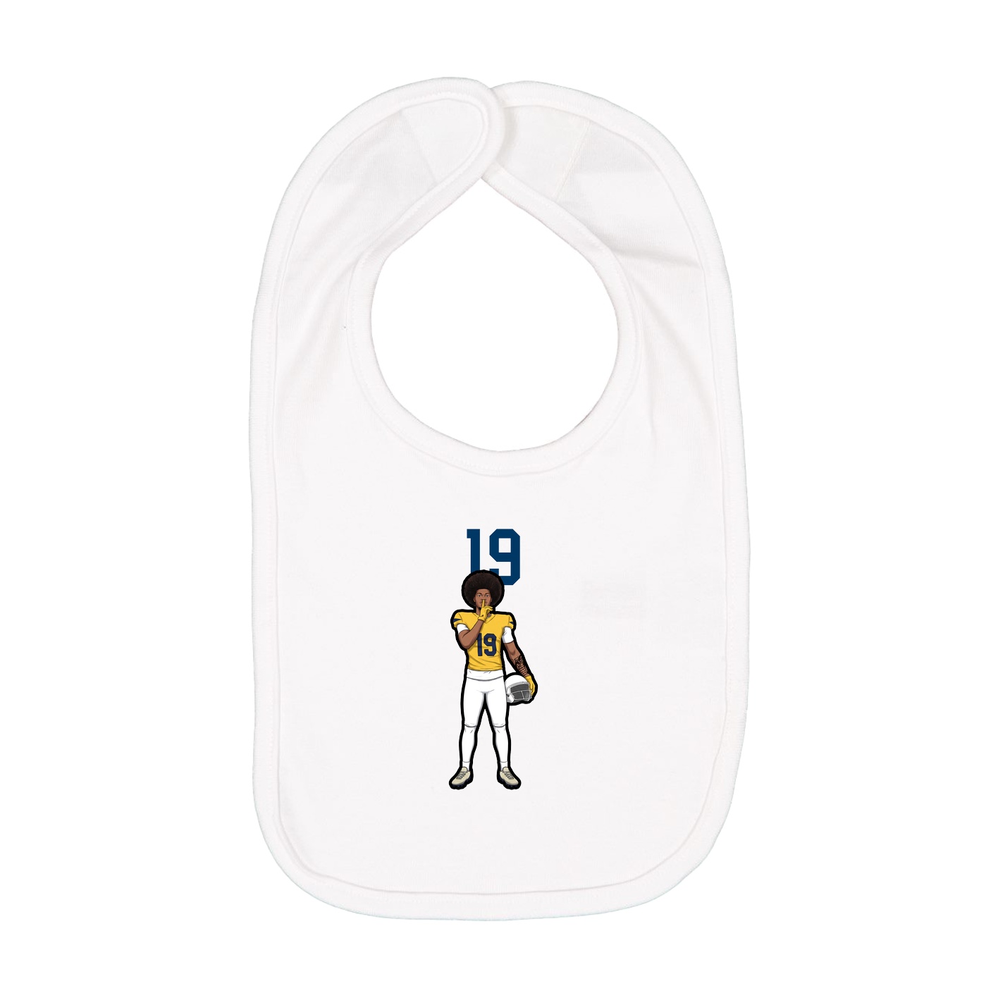Infant Bib — Number Top in White