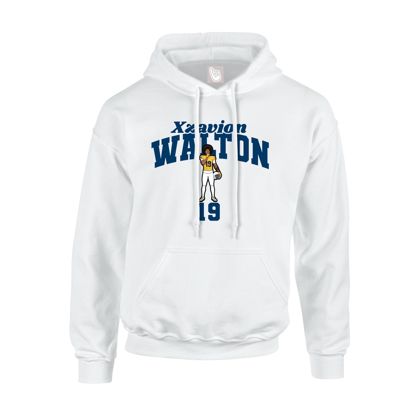 Youth Hoodie — Signature Arch in White