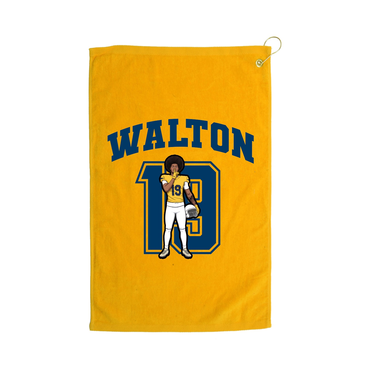 Golf Towel — Number in Gold