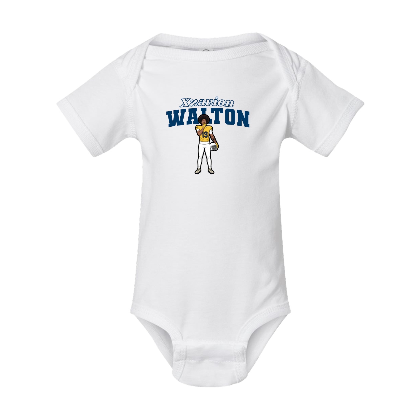 Baby Onesie — Name Arch in White