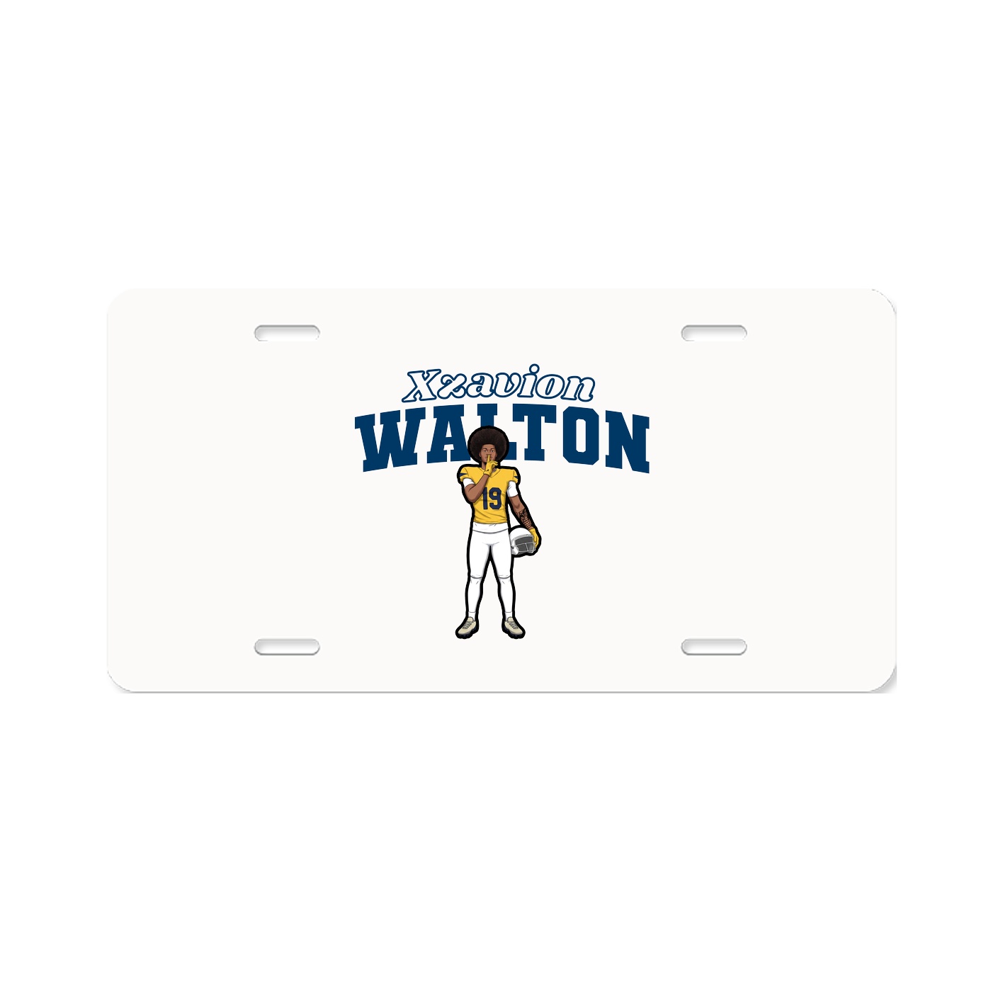License Plate — Name Arch in Classic
