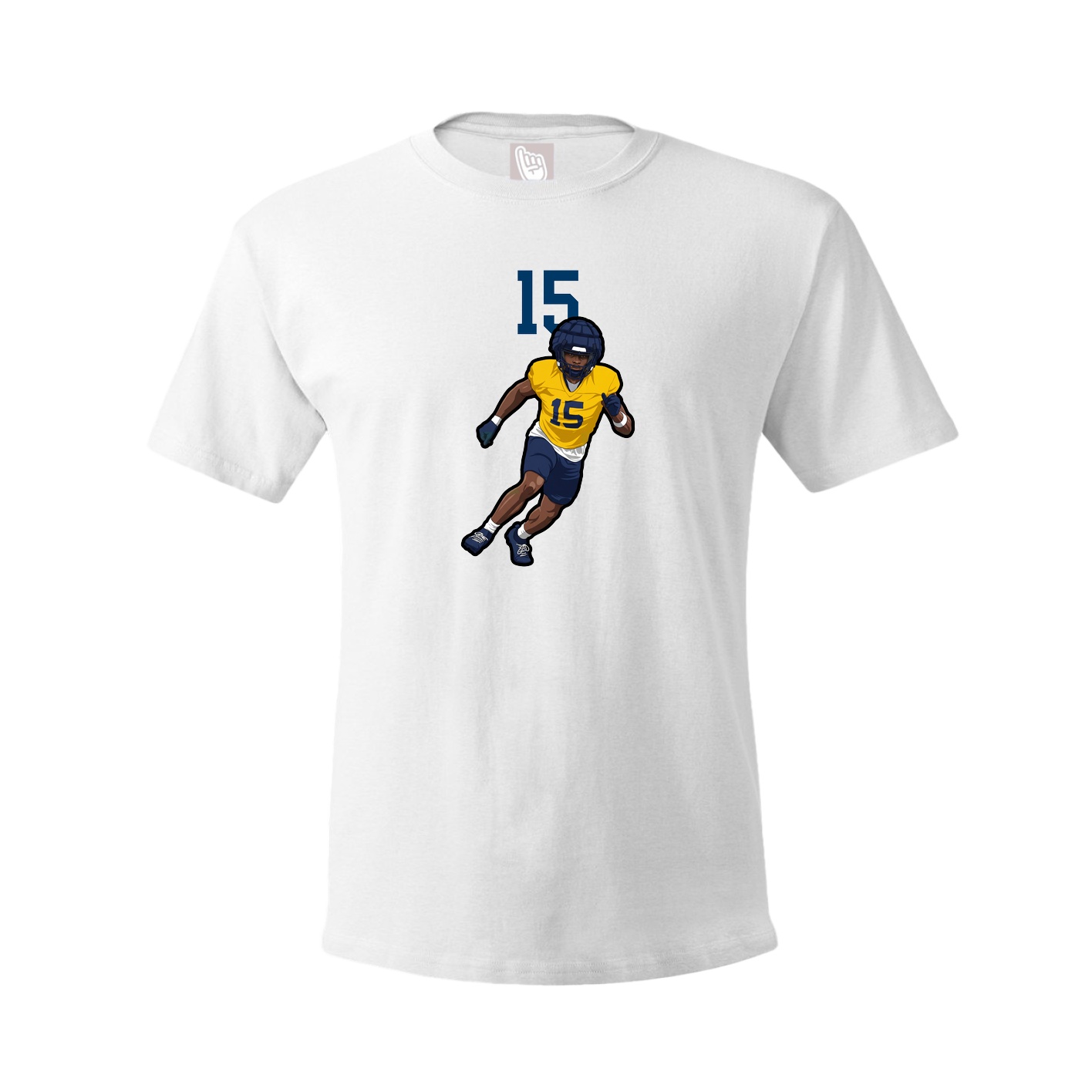 Youth Tee — Number Top in White