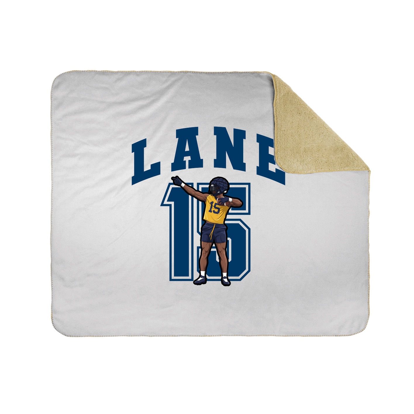 Throw Blanket — Number in White
