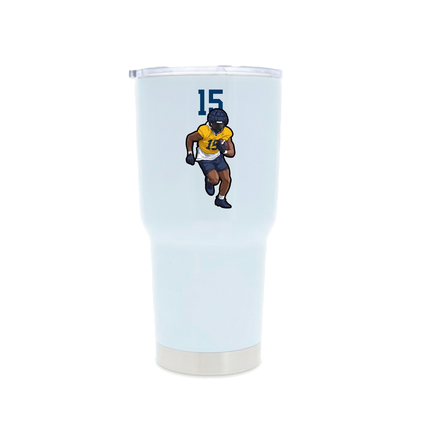 30oz Stainless Steel Tumbler — Number Top in White